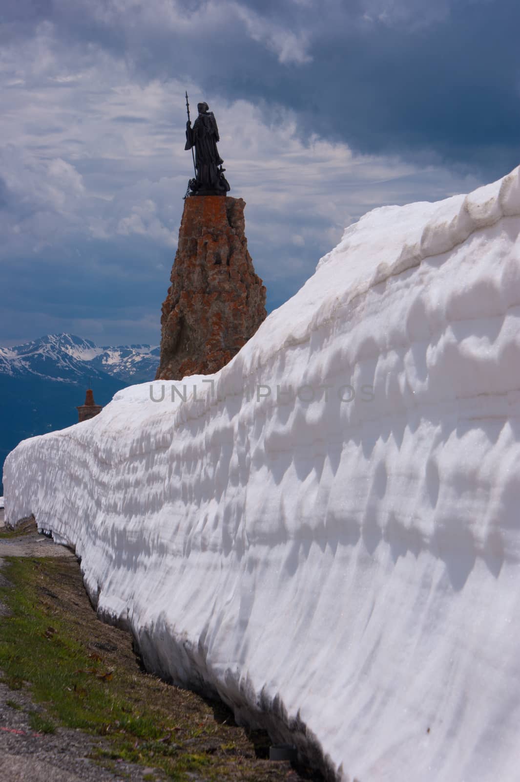 col of petit saint bernard,savoie, france