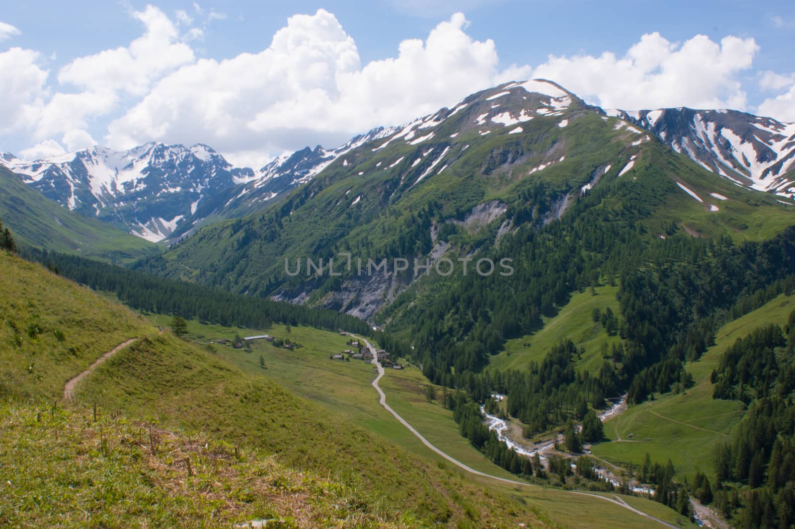 swiss alps landscape by bertrand