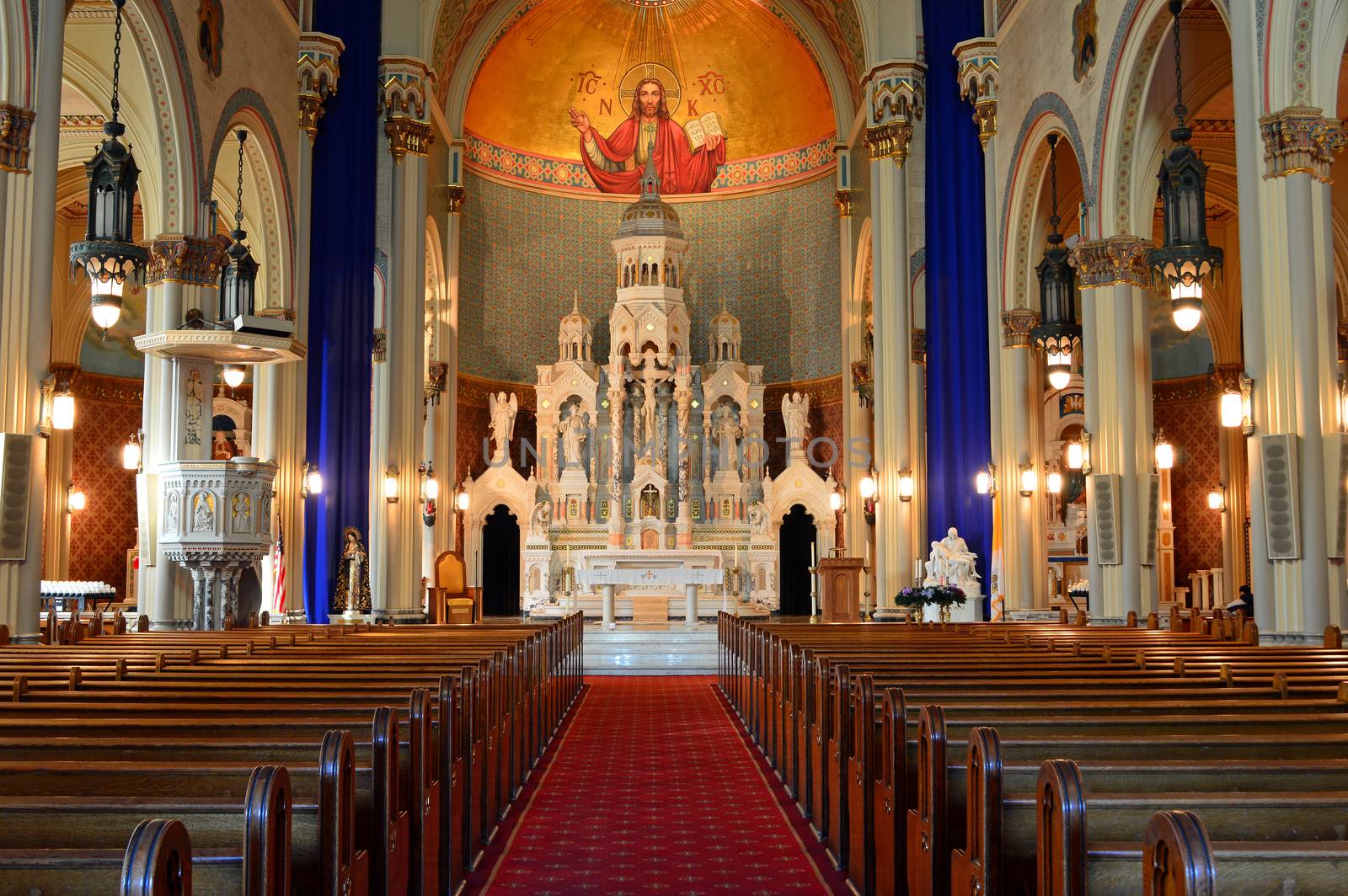Interior of Sts Peter and Paul Church, San Francisco