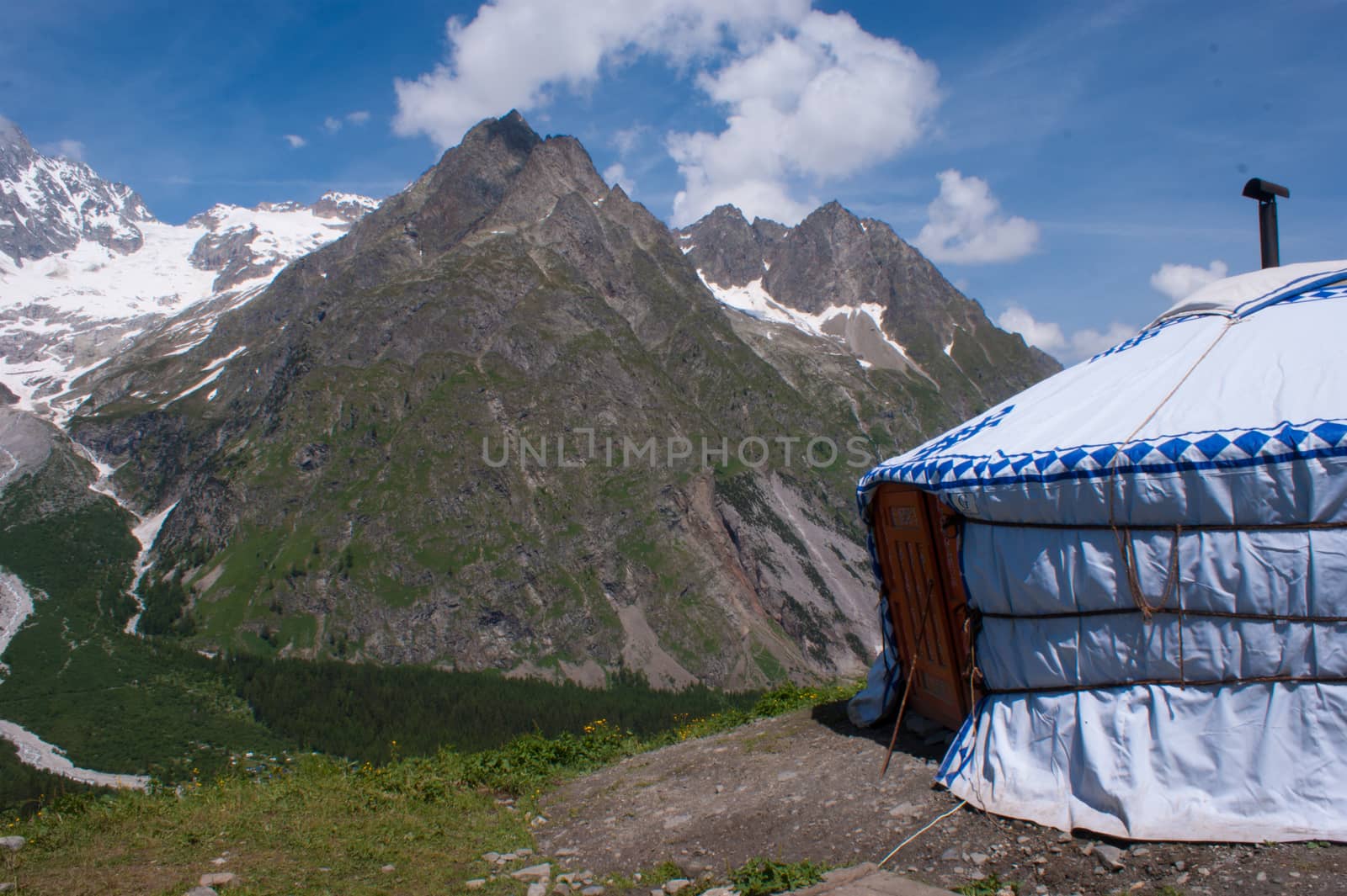 swiss alps landscape by bertrand