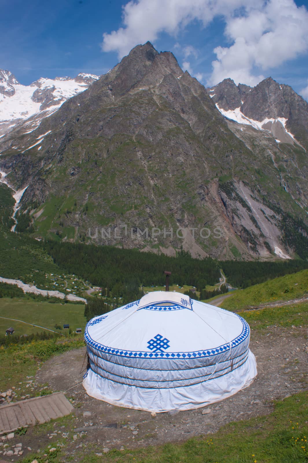 swiss alps landscape by bertrand