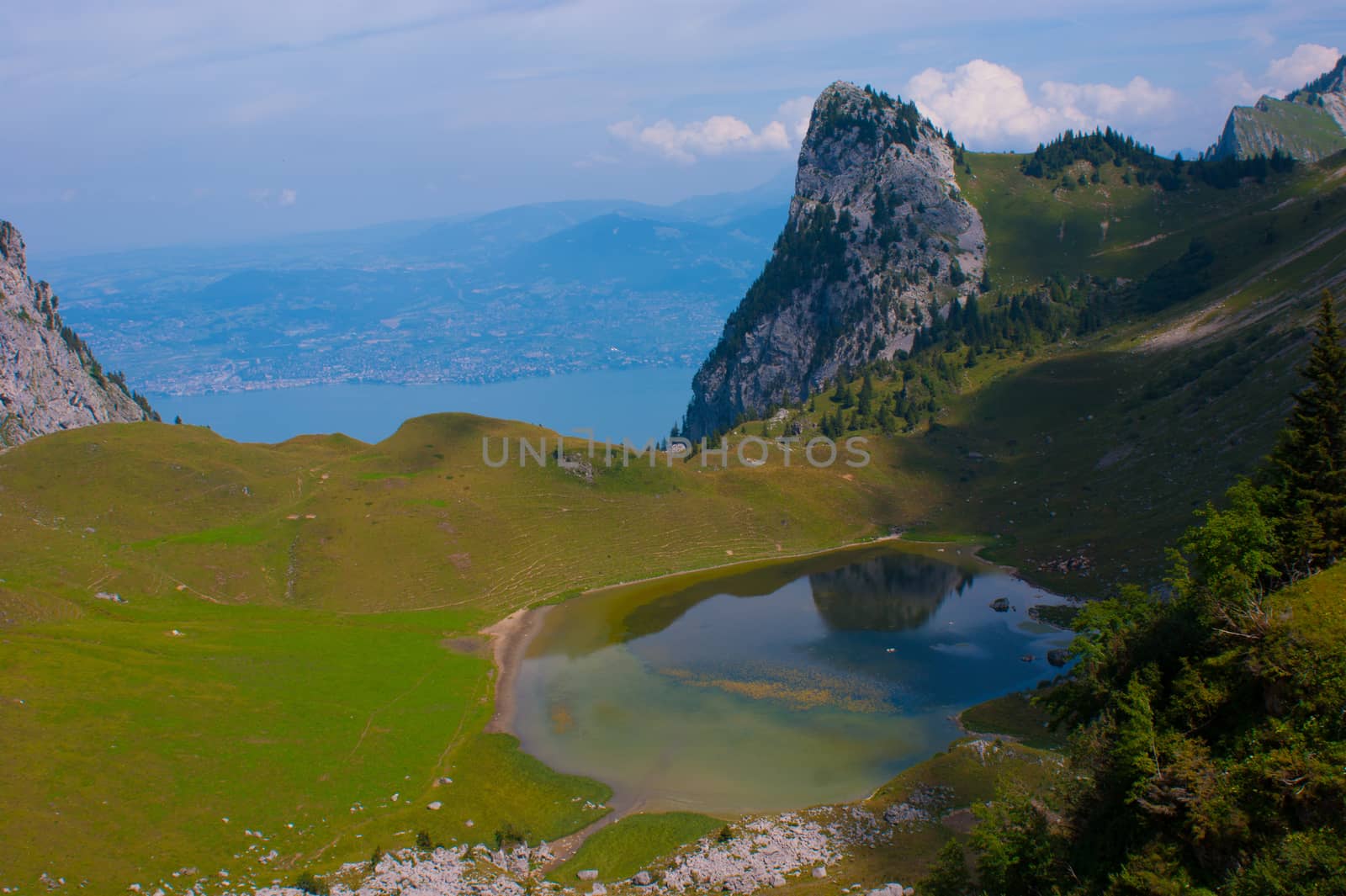 swiss alps landscape by bertrand