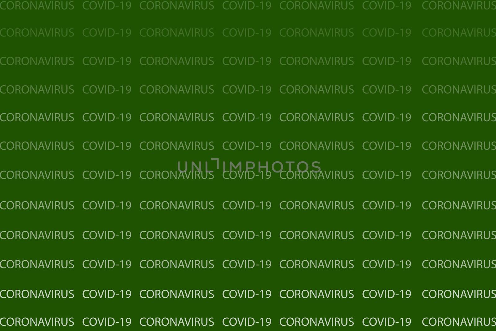 Coronavirus and COVID-19 words on green background