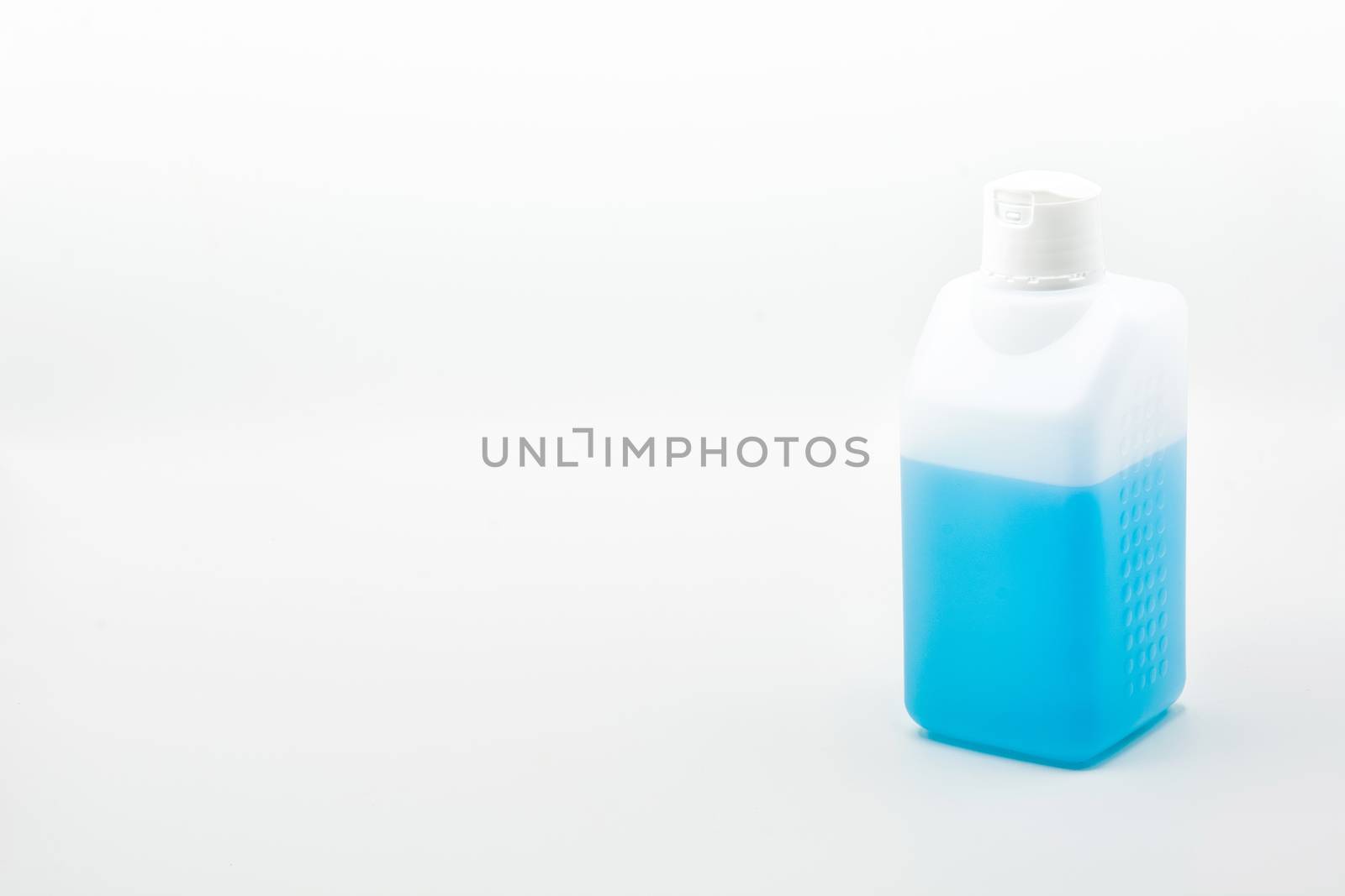 Alcohol disinfectant gel bottle isolated on white background