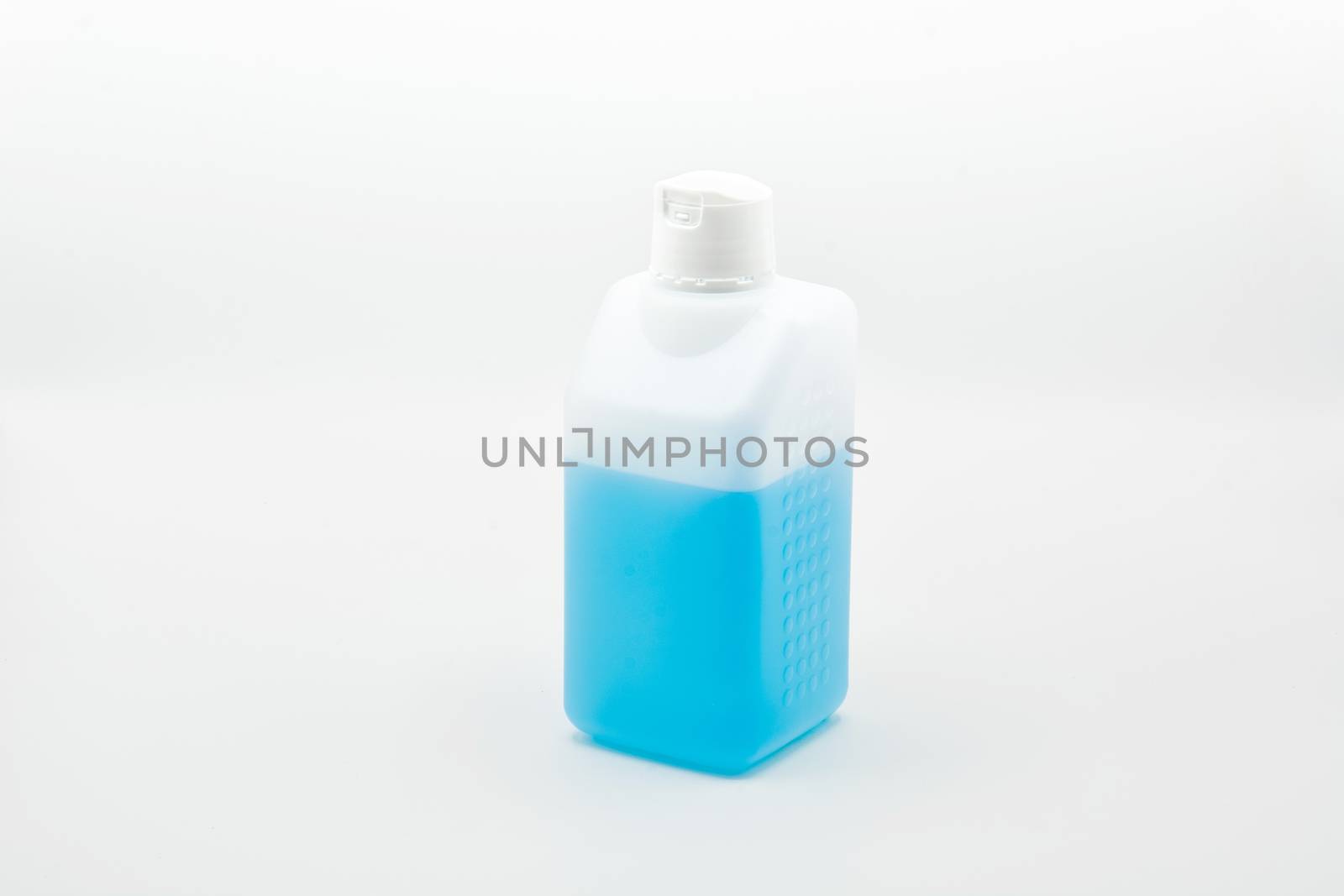 Alcohol disinfectant gel bottle isolated on white background