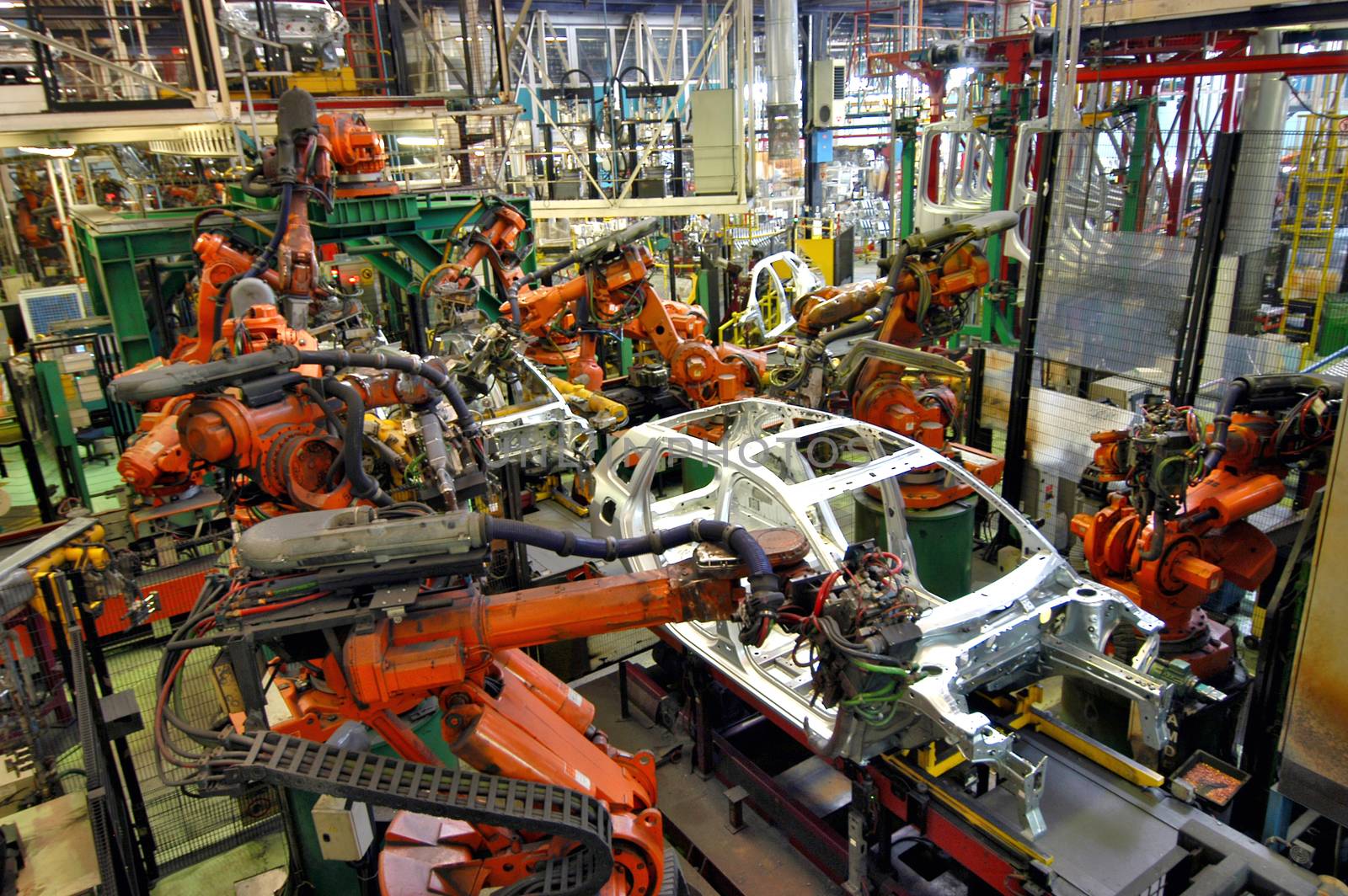 production line on which the products Car