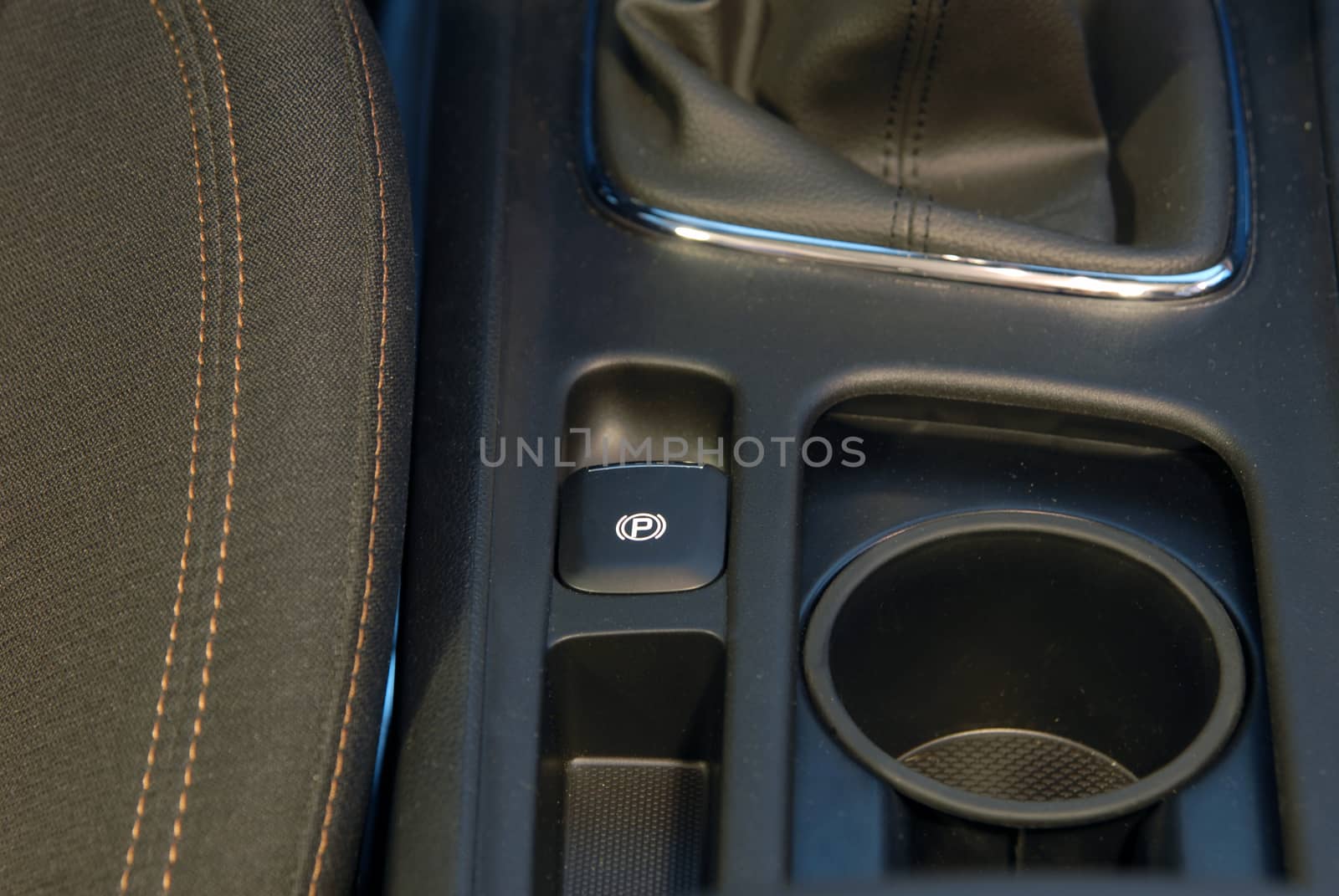 Close up of a car control button console