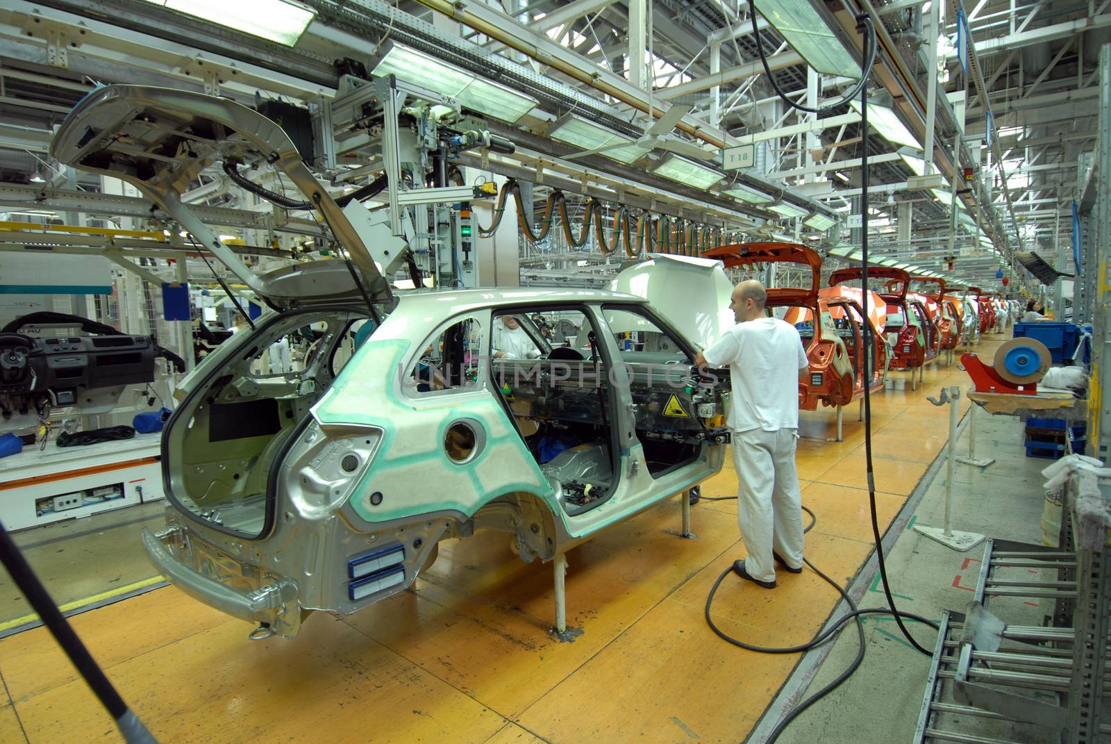 production line on which the products Car