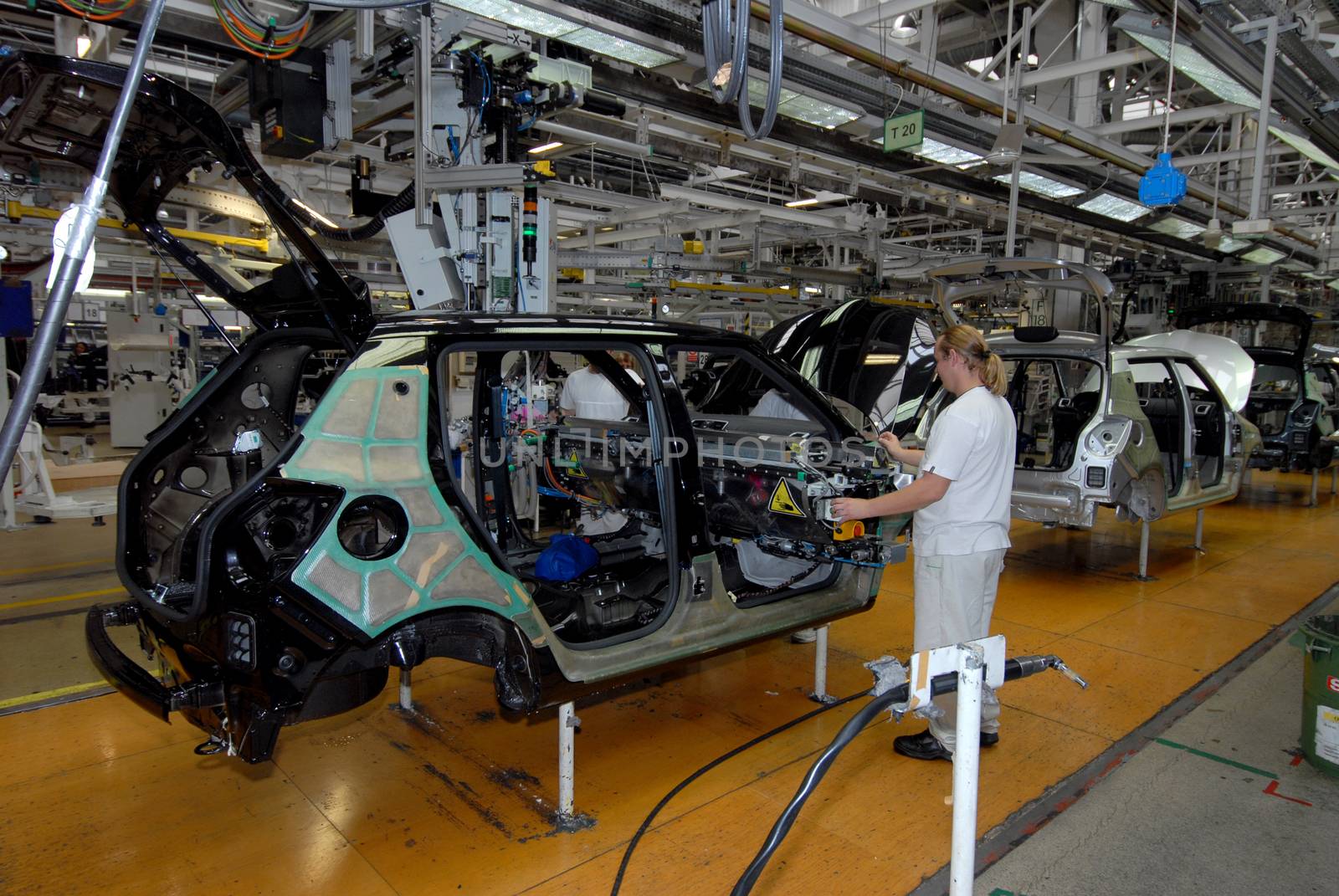 production line on which the products Car