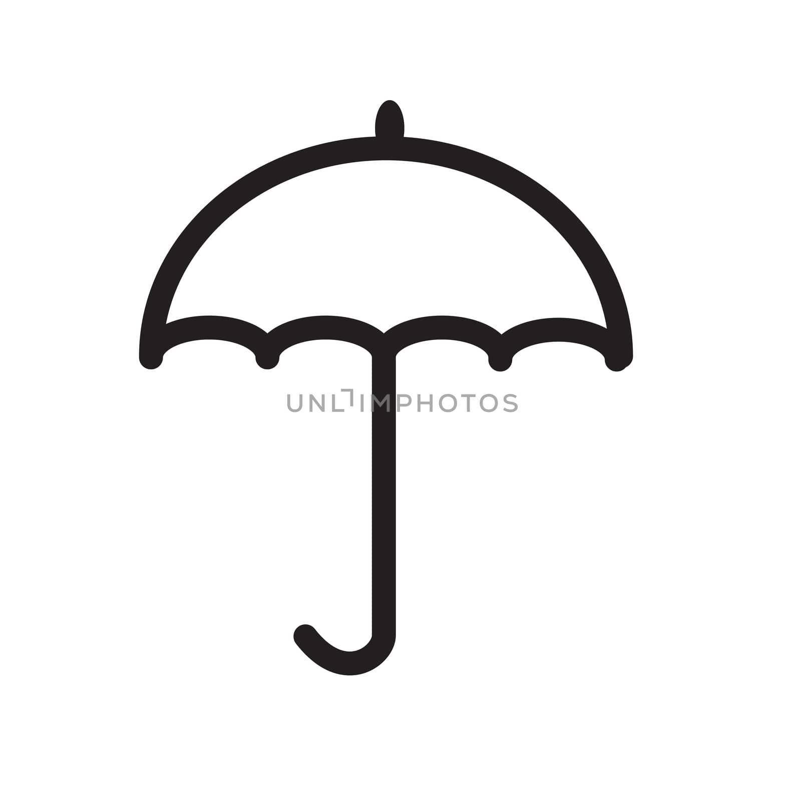 umbrella icon on white background. umbrella sign. flat style. by suthee