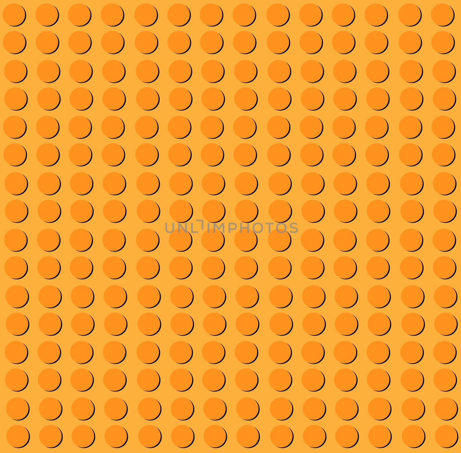 Orange plastic construction block pattern. Perfect vector background of closeup gloss plastic construction block.