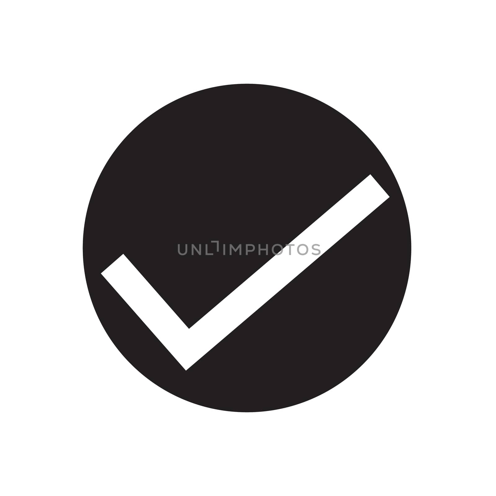 check mark icon on white background. check mark sign. flat style by suthee