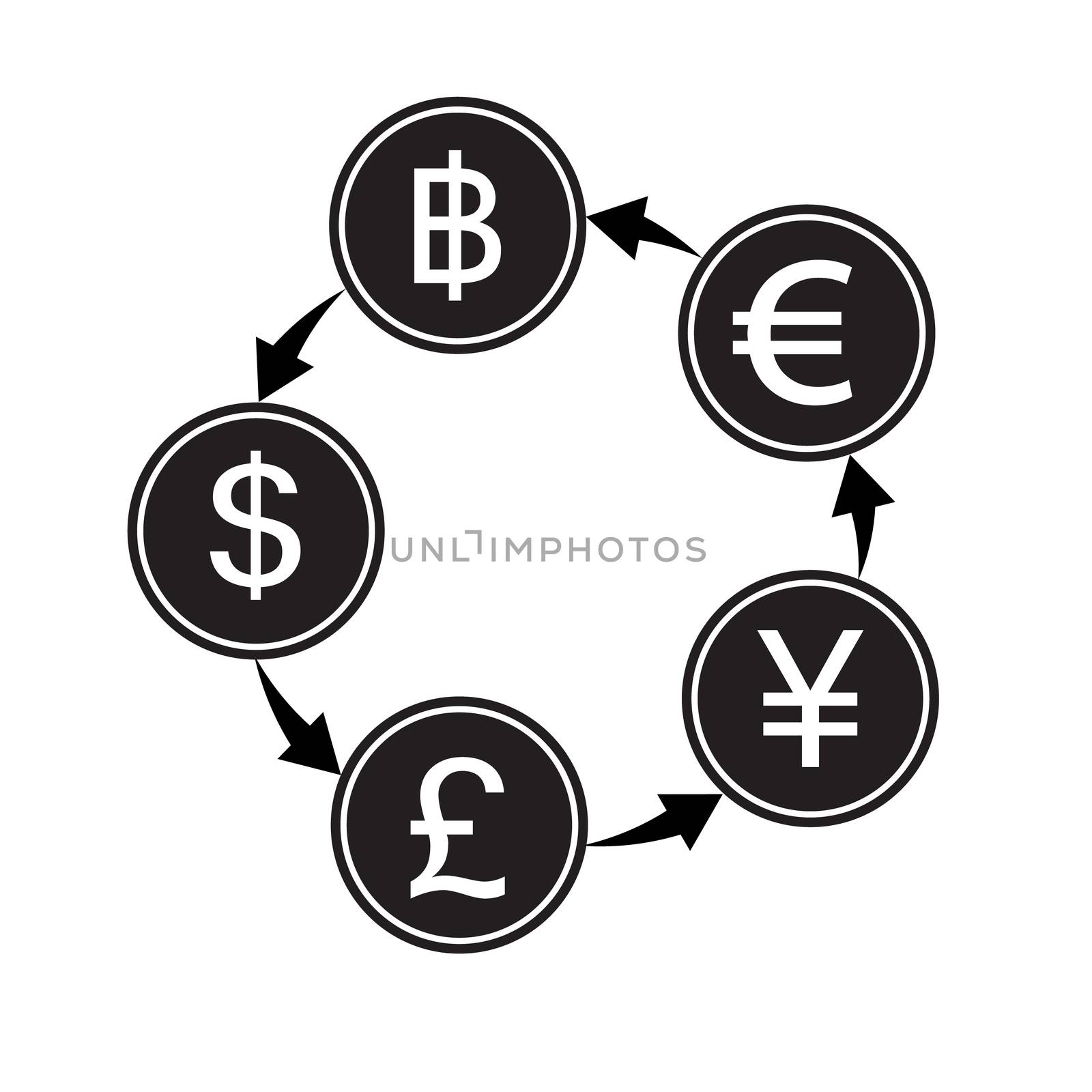 money transfer Icon, Money convert icon. Euro Dollar. Flat design style.