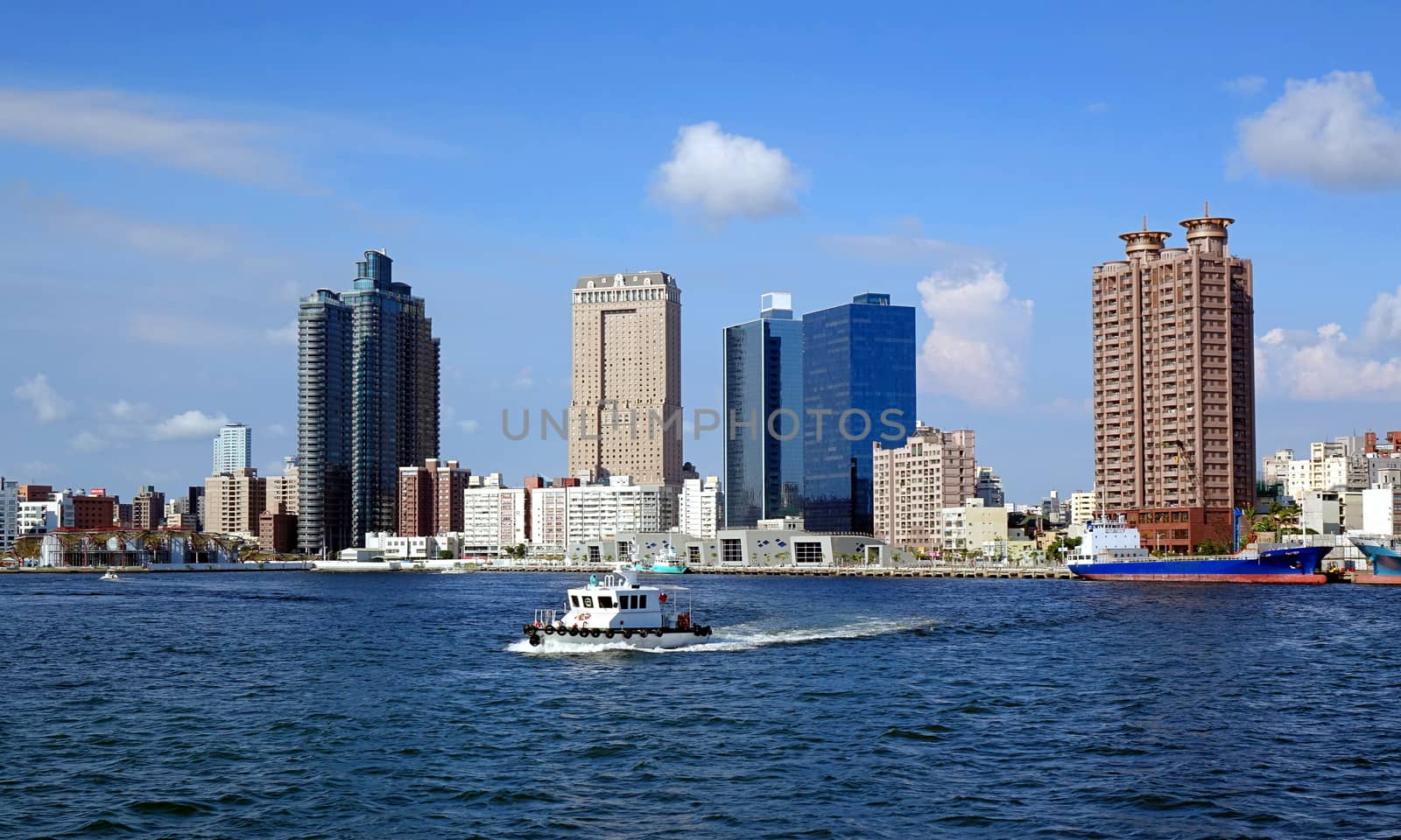 View of the Asia Bay of Kaohsiung City in Taiwan
