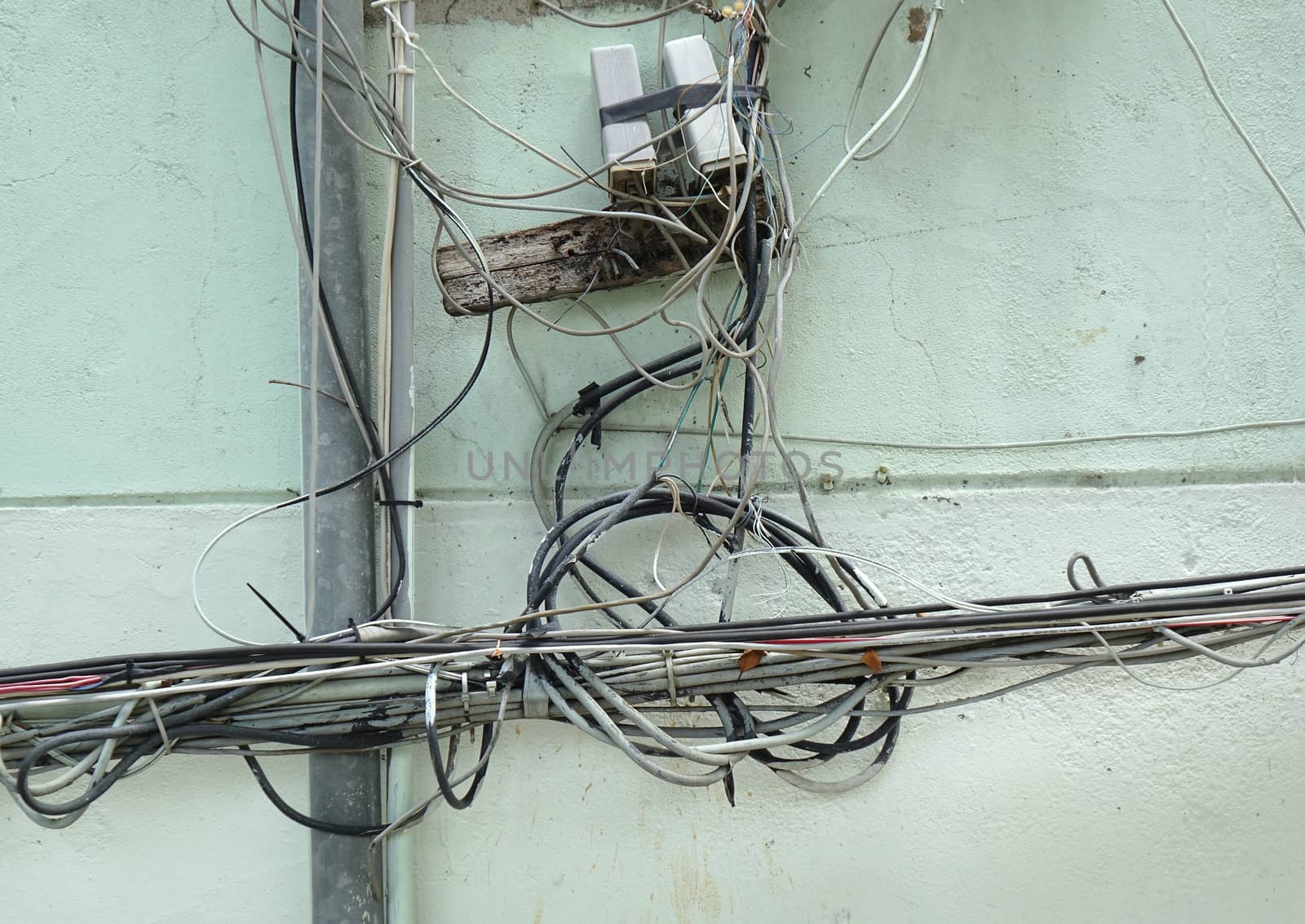 Careless electrical wiring poses a risk to health and safety
