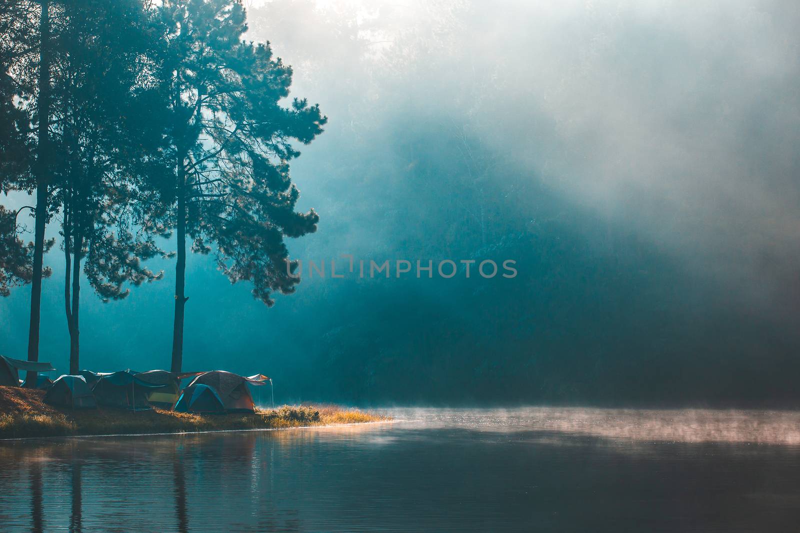 tourist tent camping in mountains by freedomnaruk