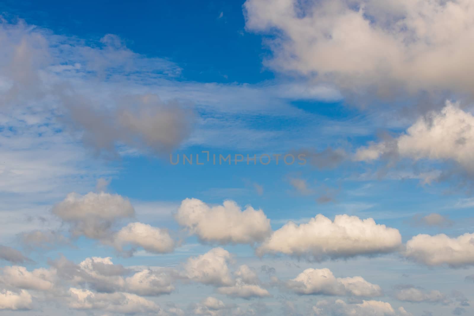 colorful dramatic sky with cloud at sunset