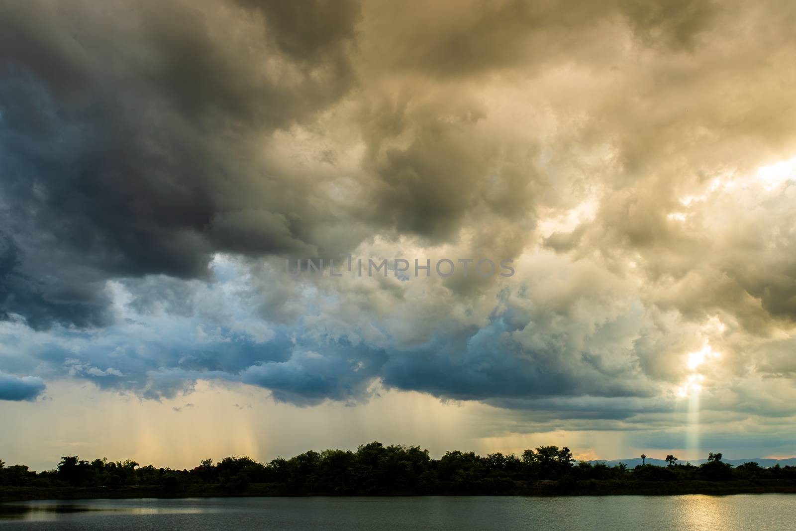 thunder storm sky Rain clouds 
 by freedomnaruk