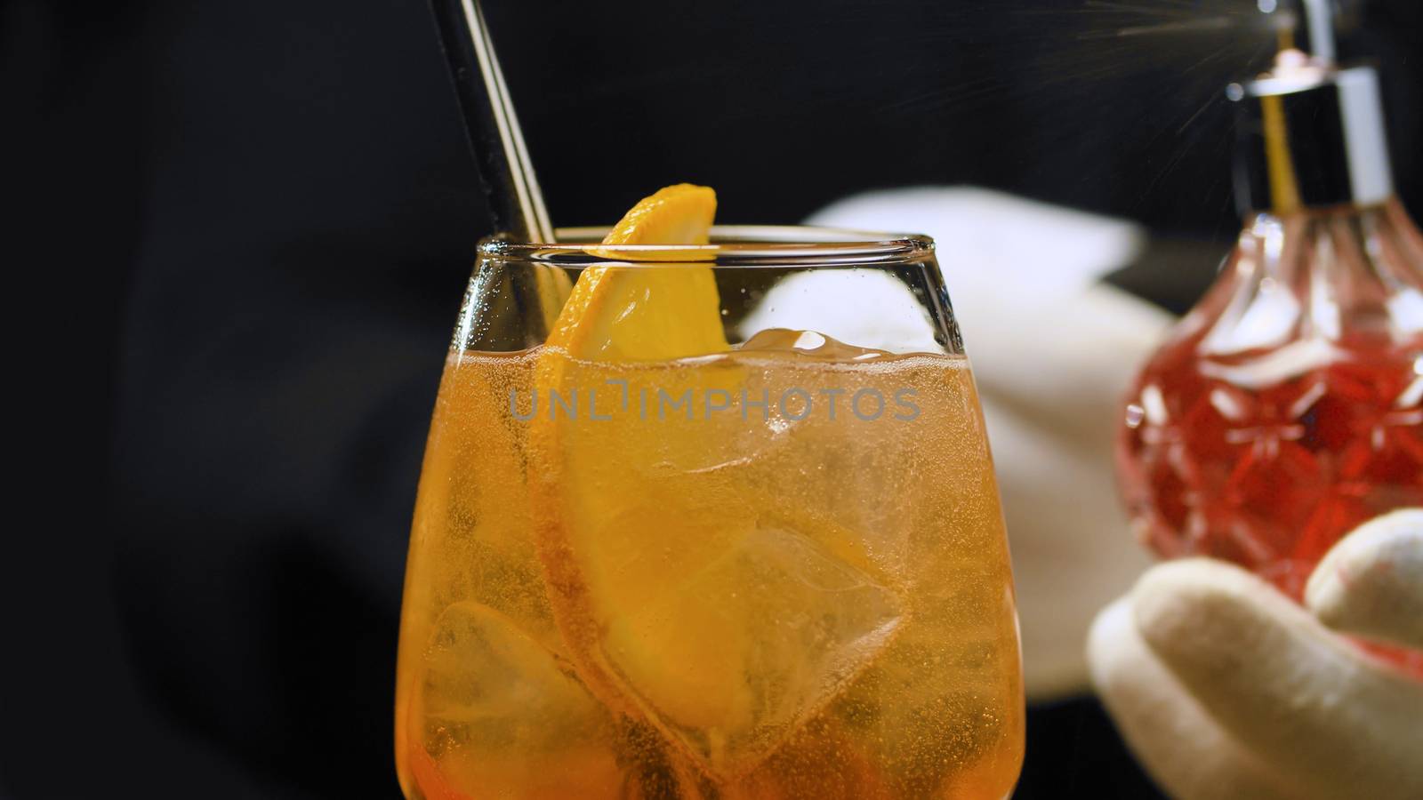 Aperol Spritz Cocktail in wine glass by Alize