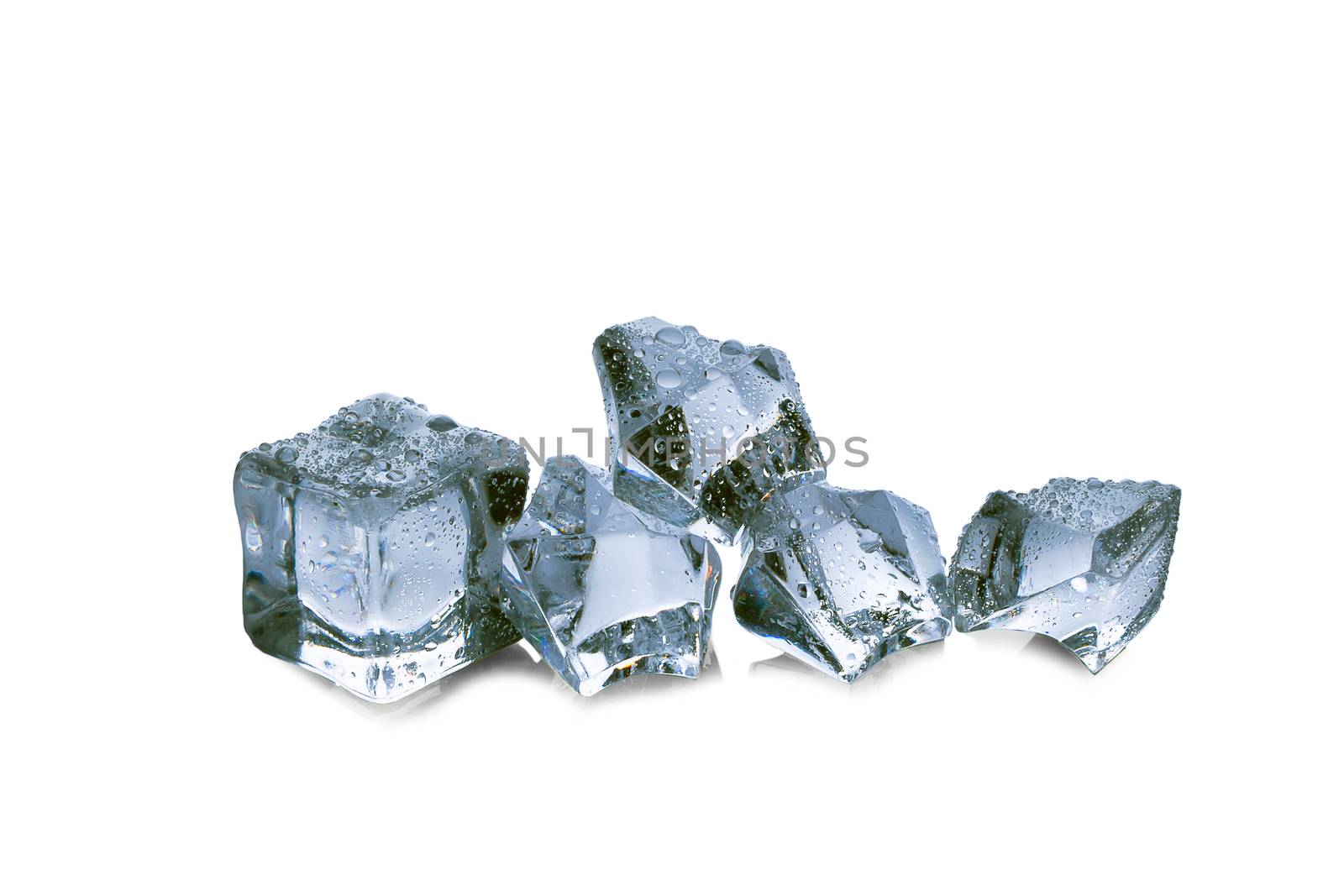 ice cubes on white background  by freedomnaruk