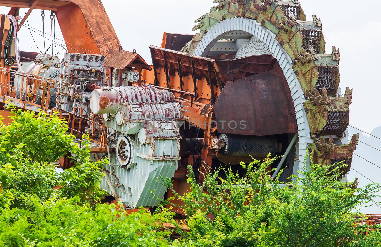 Part of a pit with big mining truck working by freedomnaruk