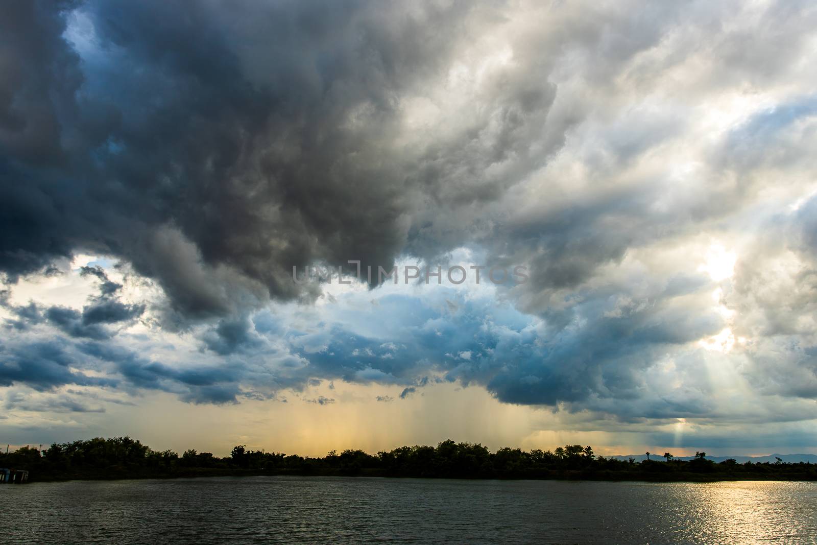 thunder storm sky Rain clouds