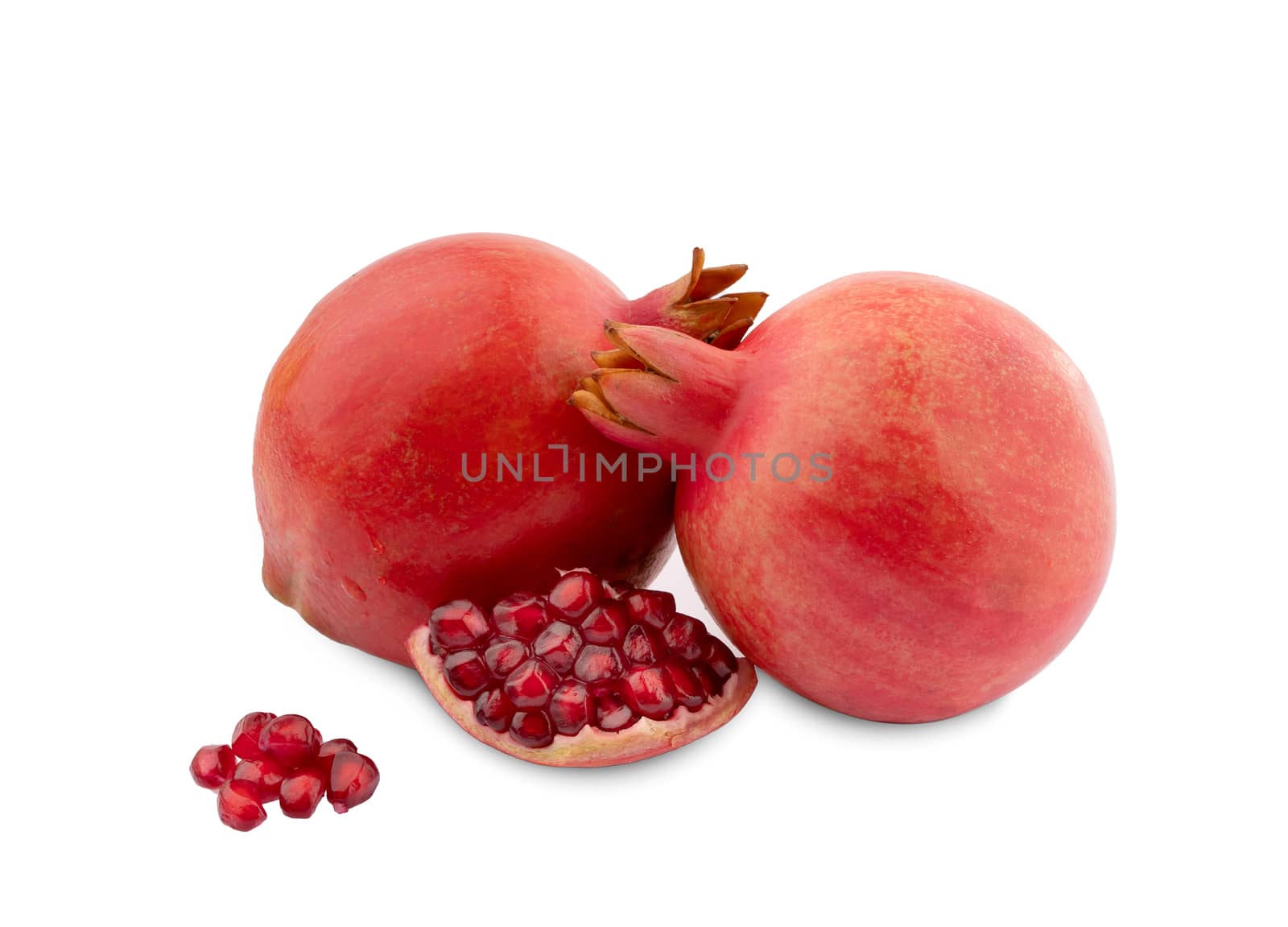 pomegranate isolated on white background  by freedomnaruk