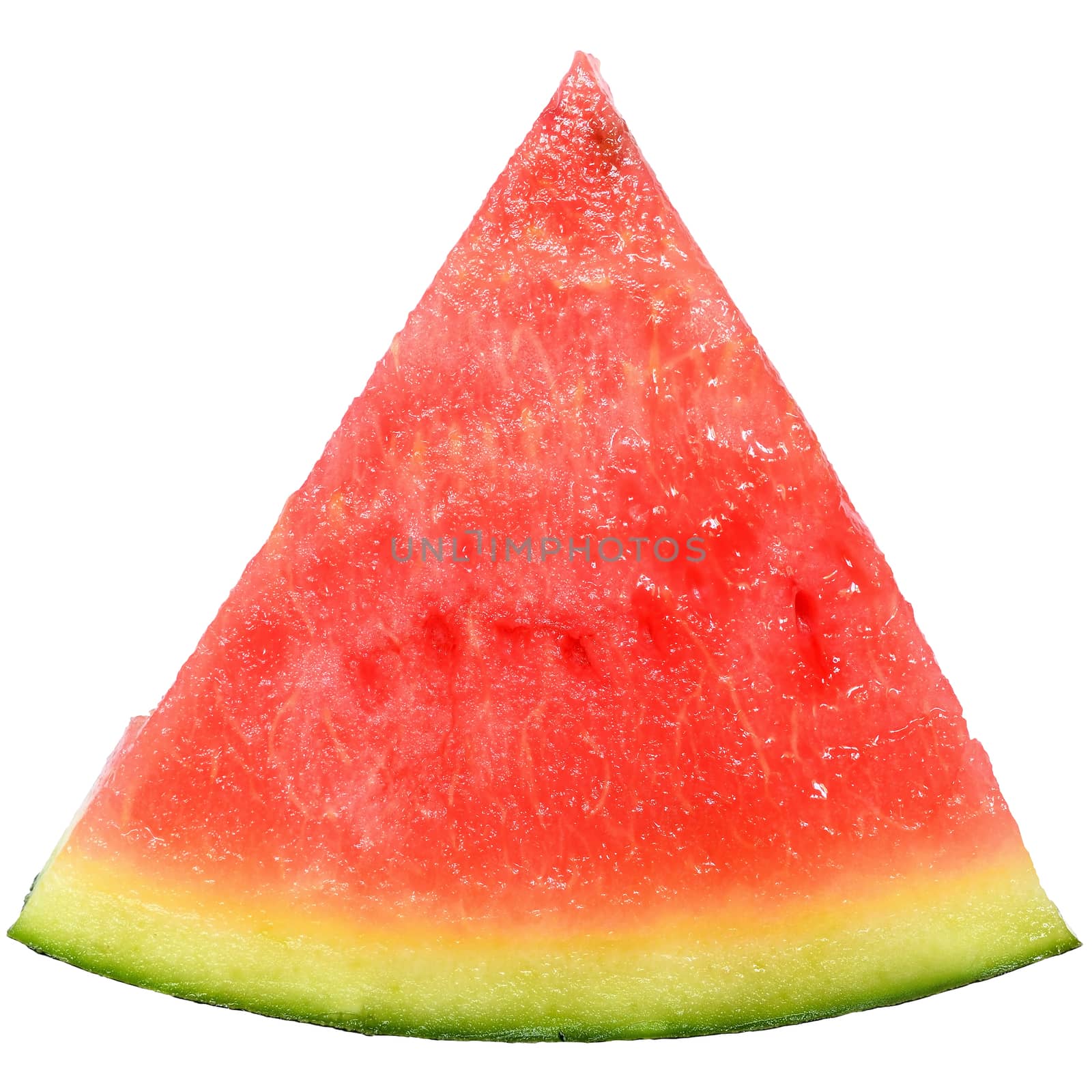 Piece of a ripe watermelon isolated on a white background.