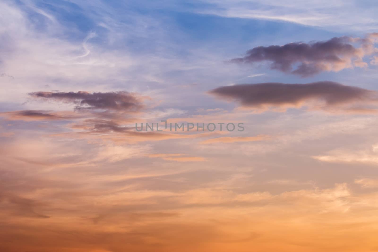 
colorful dramatic sky with cloud at sunset by freedomnaruk