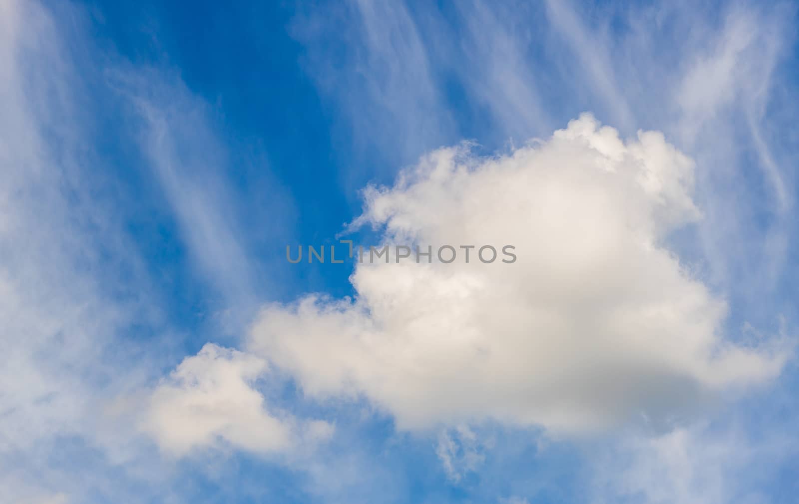 colorful dramatic sky with cloud at sunset