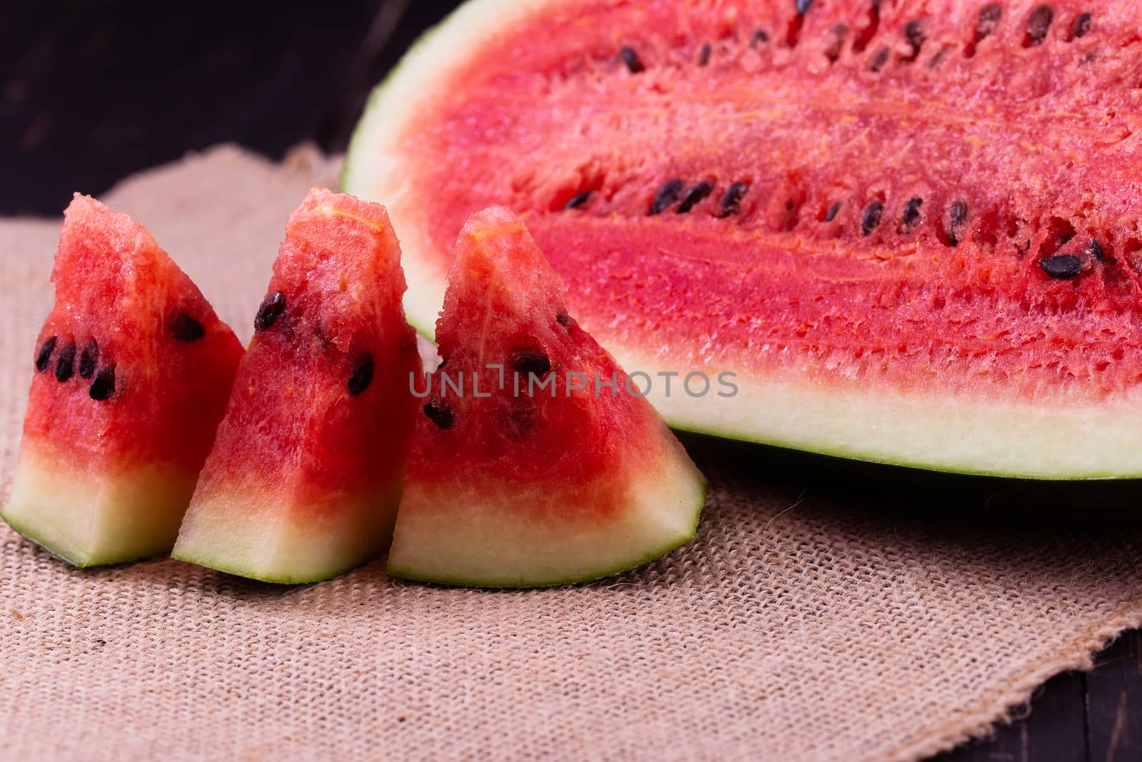 watermelon on wooden background