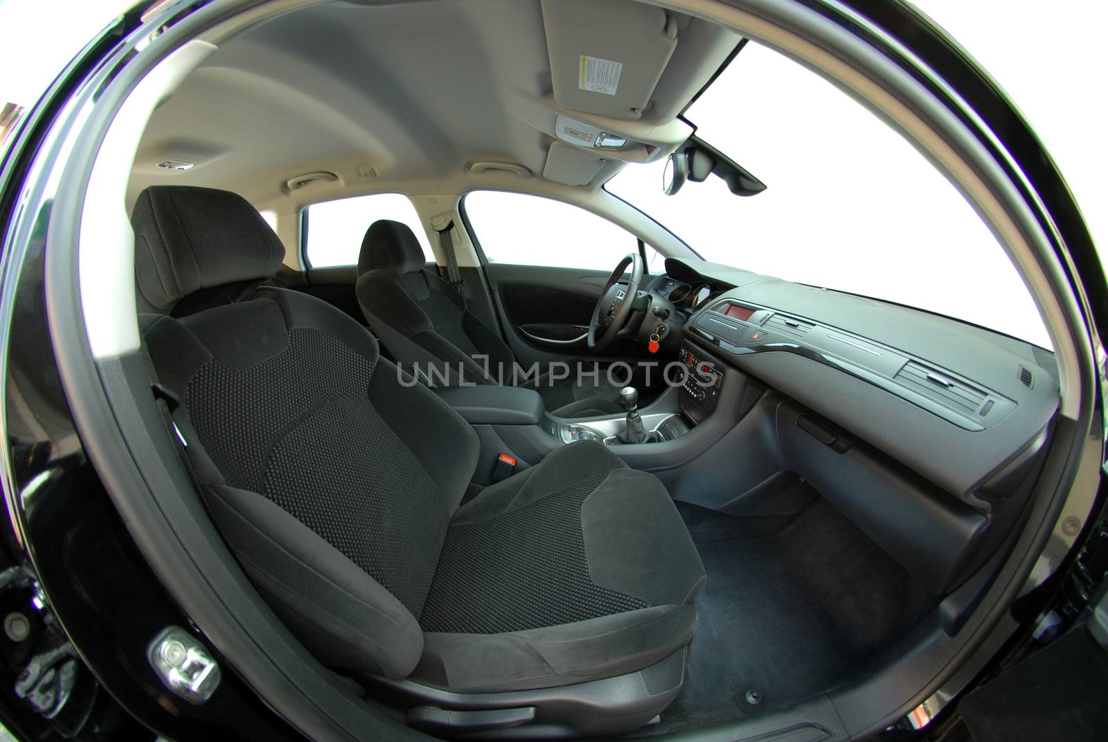 modern car interior with fish eye view by aselsa