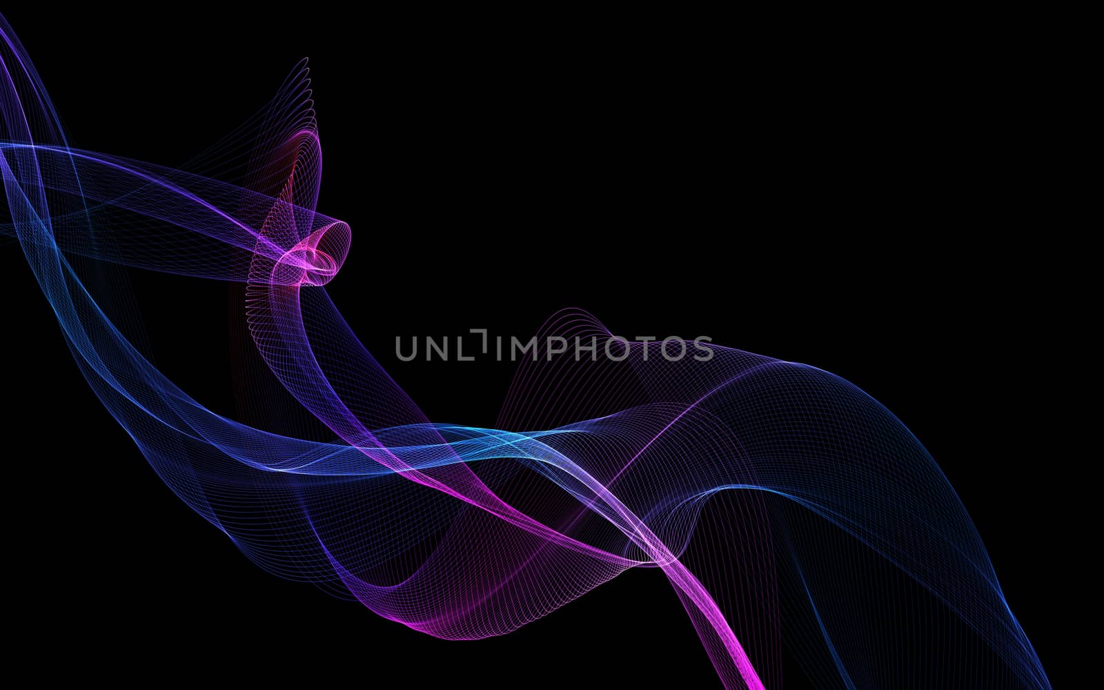 Dark abstract background with a glowing abstract waves by teerawit