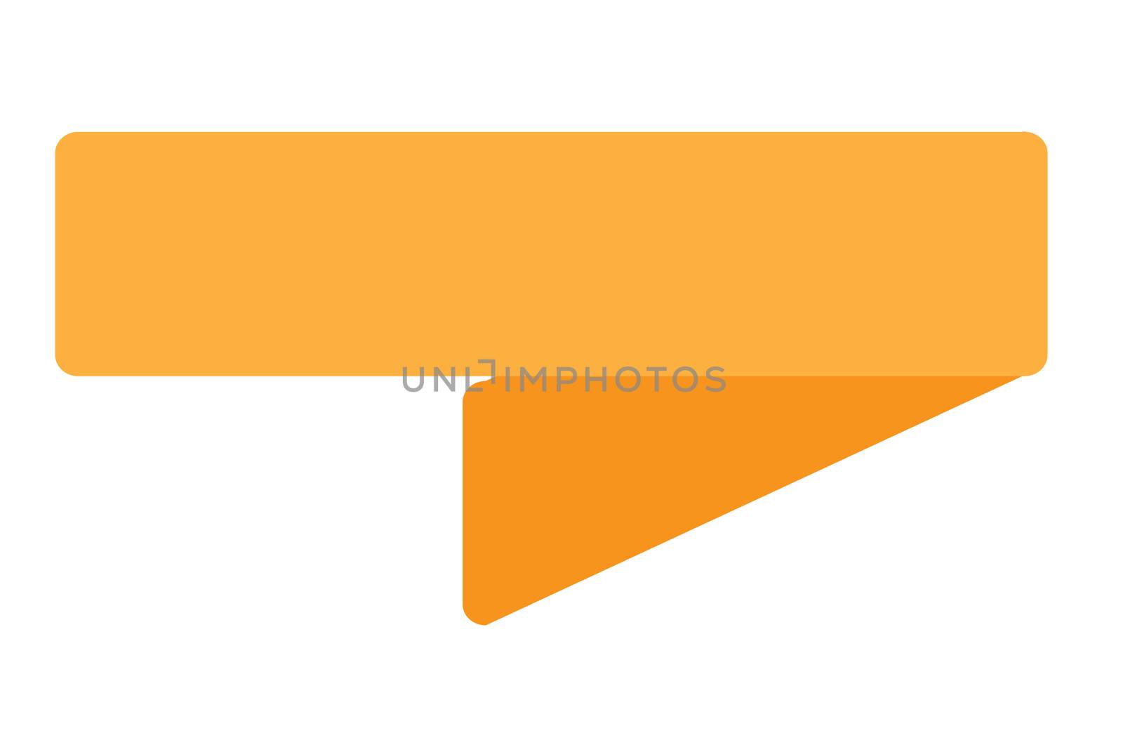 orange ribbon banner on white background. orange ribbon banner s by suthee