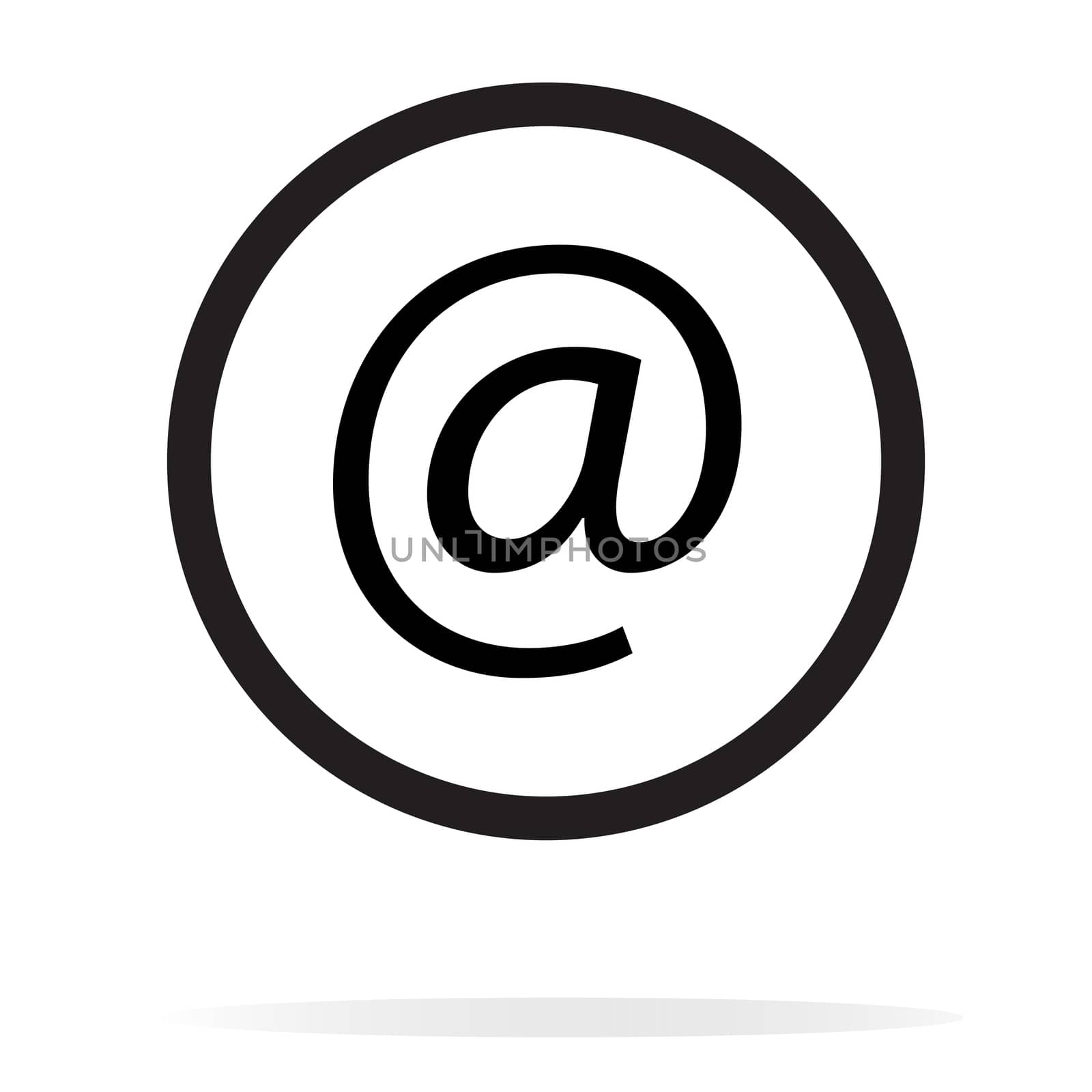 email icon on white background. email sign.