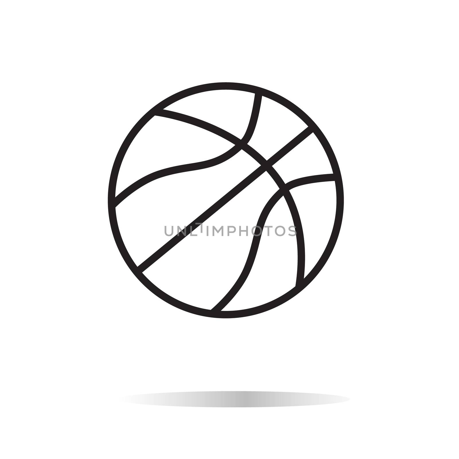 basketball icon on white bckground. basketball sign. flat style. by suthee