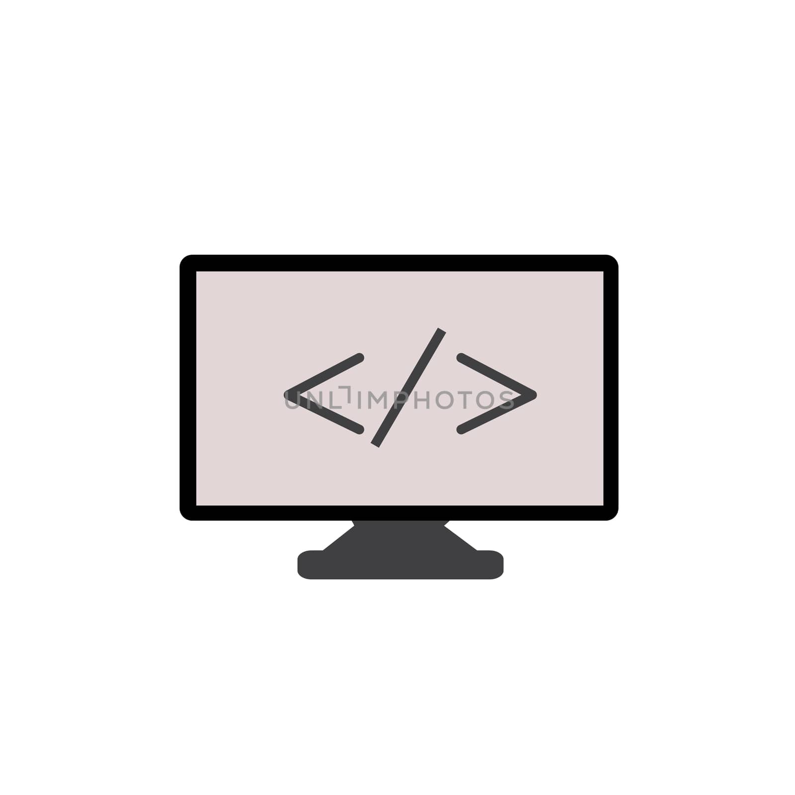 coding icon on white background. coding sign. flat style. code icon for your web site design, logo, app, UI.
