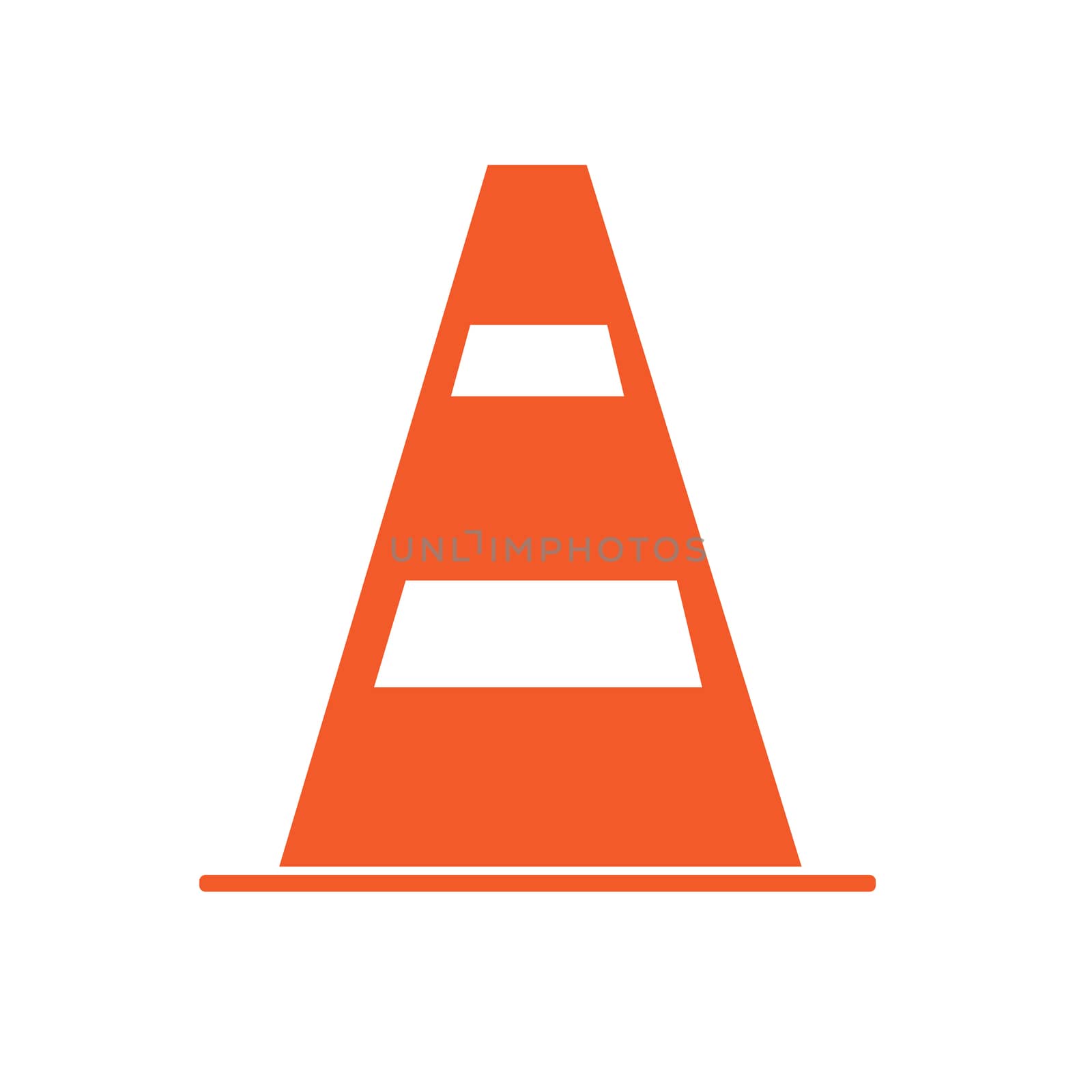 construction barrier icon on white background. construction barrier sign. flat style. traffic cone icon for your web site design, logo, app, UI. street warning symbol. road cone barrier sign.