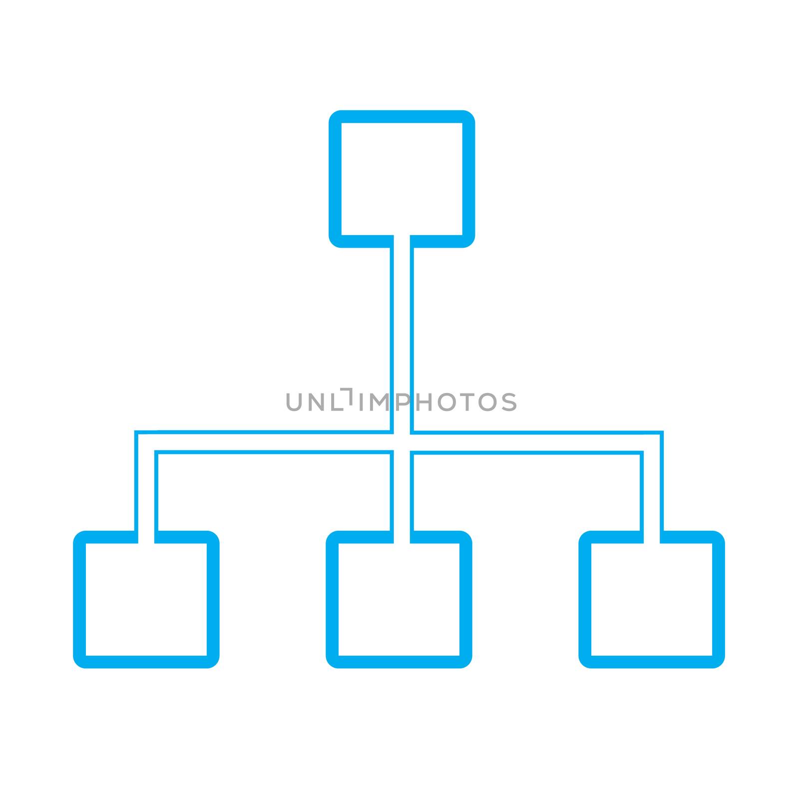 hierarchy icon on white background. hierarchy sign. flat style. organization chart icon for your web site design, logo, app, UI. structure symbol.