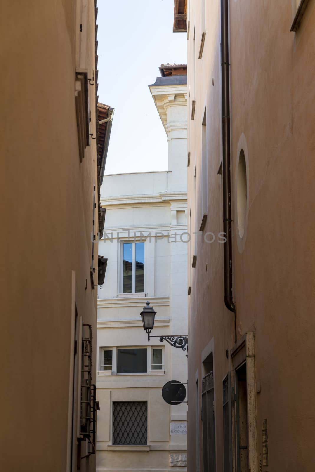 architecture in a street in the historic center of terni