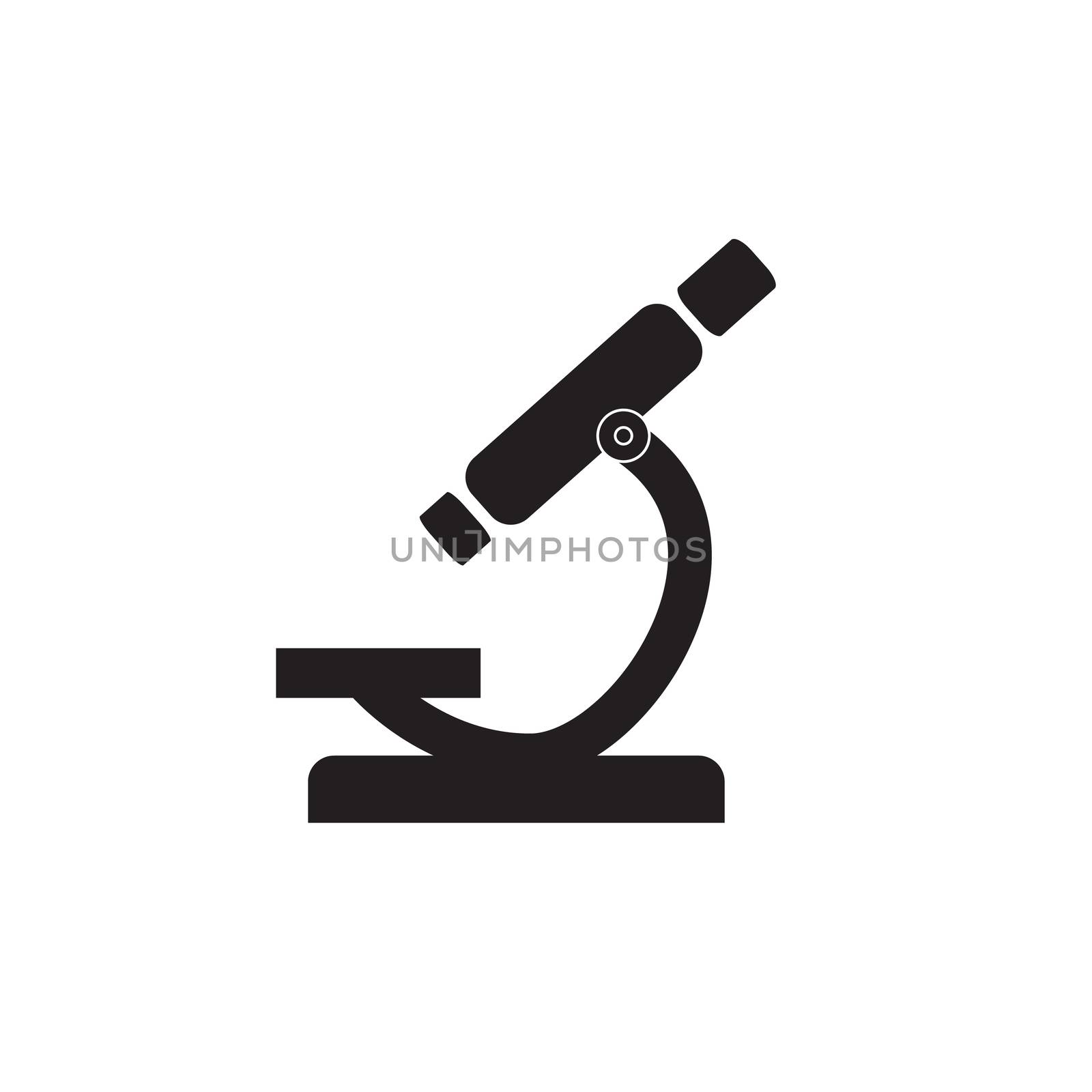 microscope icon on white background. flat style. microscope icon for your web site design, logo, app, UI. microscope science symbol. microscope science sign. 