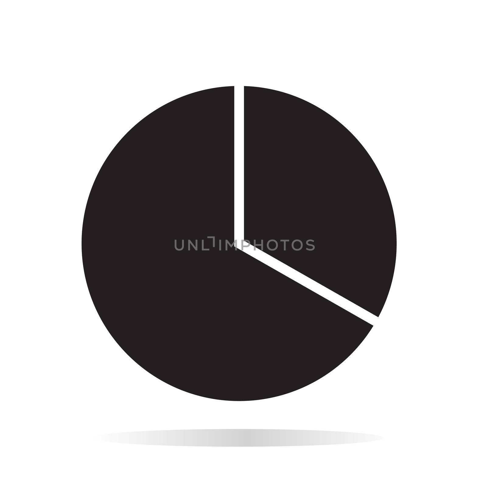 pie chart icon on white background. pie chart sign. flat style. chart icon for your web site design, logo, app, UI.