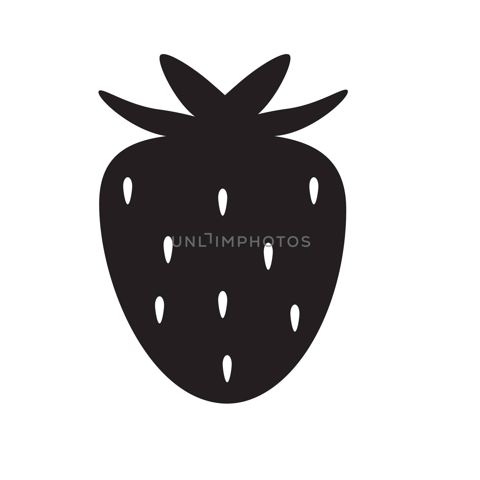 strawberry icon on white background. strawberry icon sign. flat  by suthee