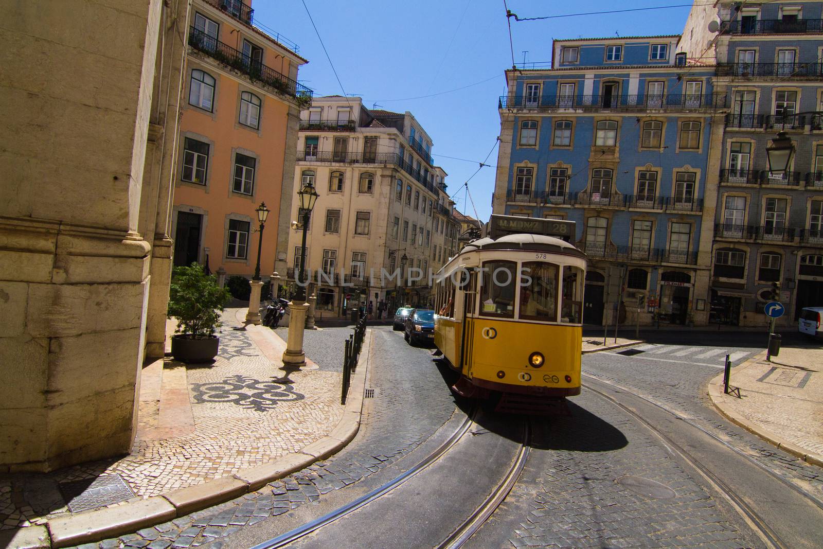 The streets of Lisbon in Portugal