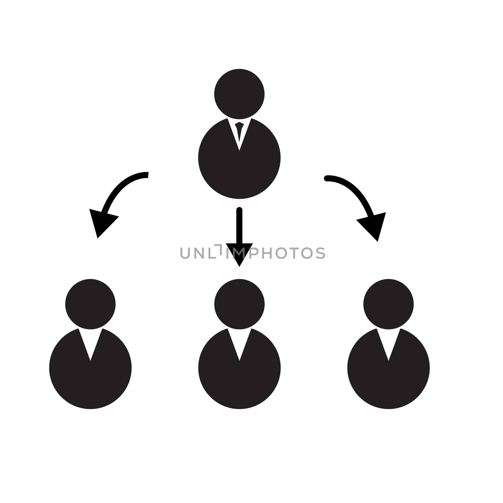 teamwork icon on white background. manager icon. flat style. team icon for your web site design, logo, app, UI. 