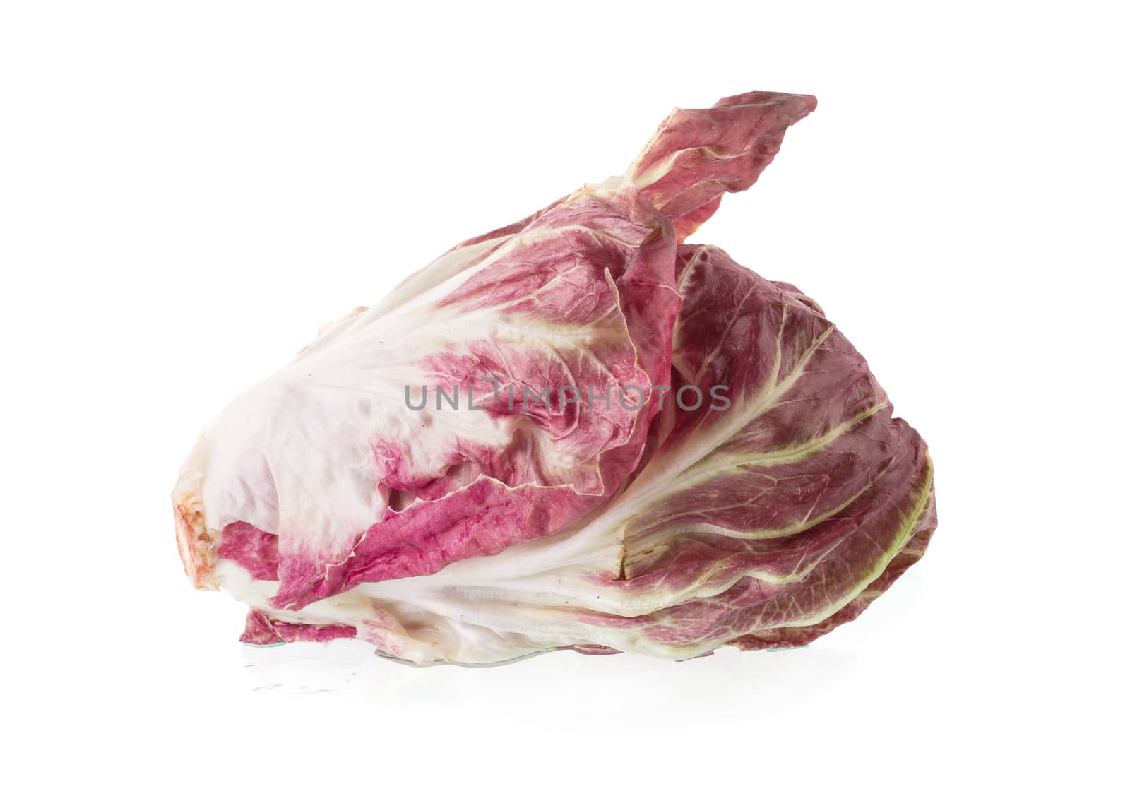 Radicchio, red salad isolated on white background by kaiskynet