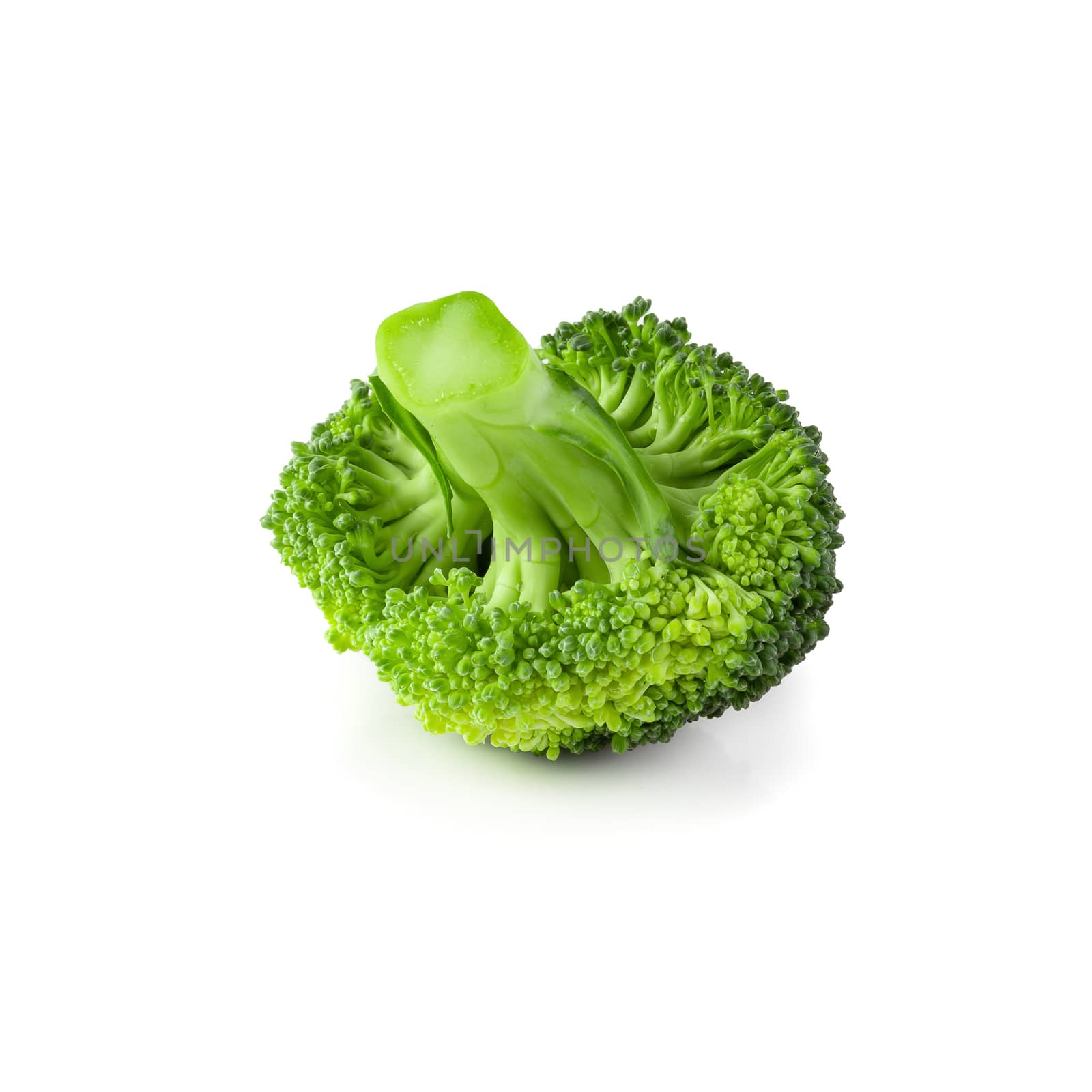 Fresh broccoli blocks for cooking isolated over white background by kaiskynet