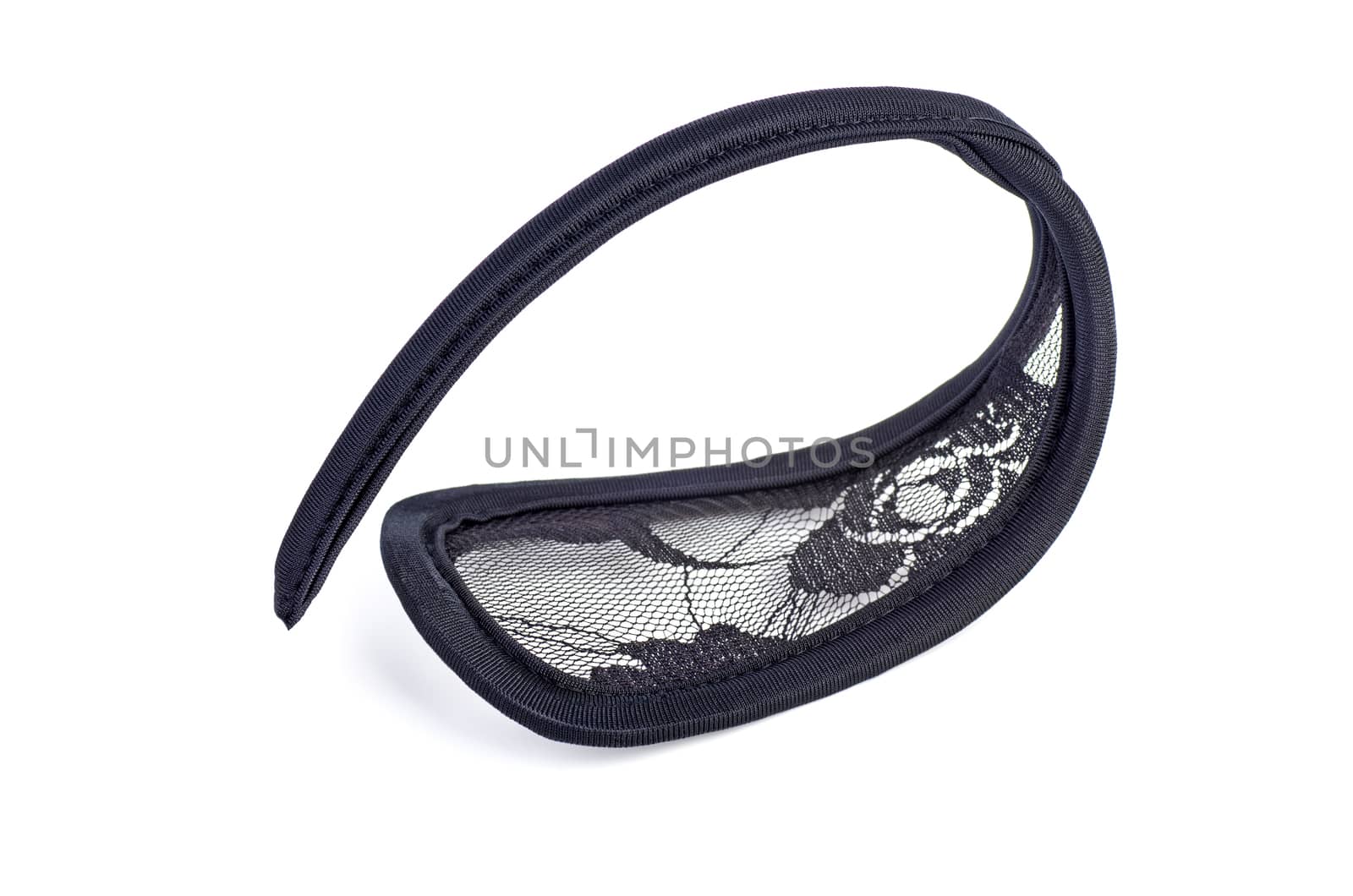 Sexy women's black C-Strings Isolated on white background