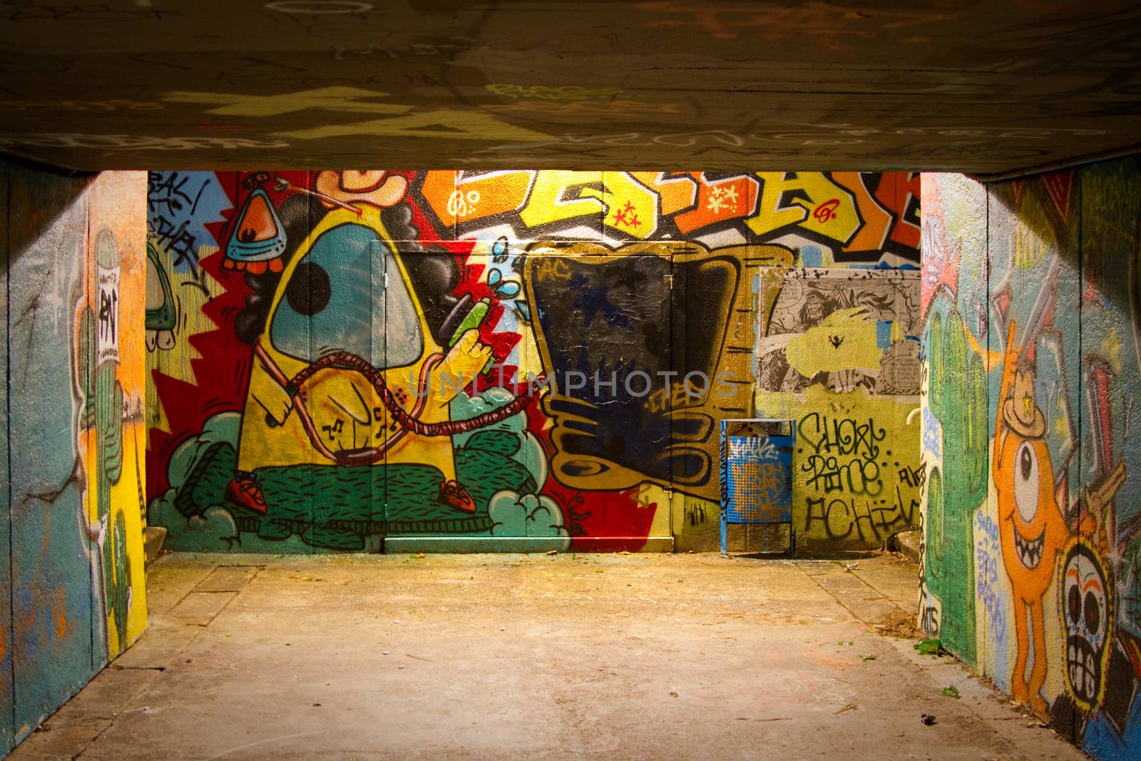 Graffiti in an underground footpath