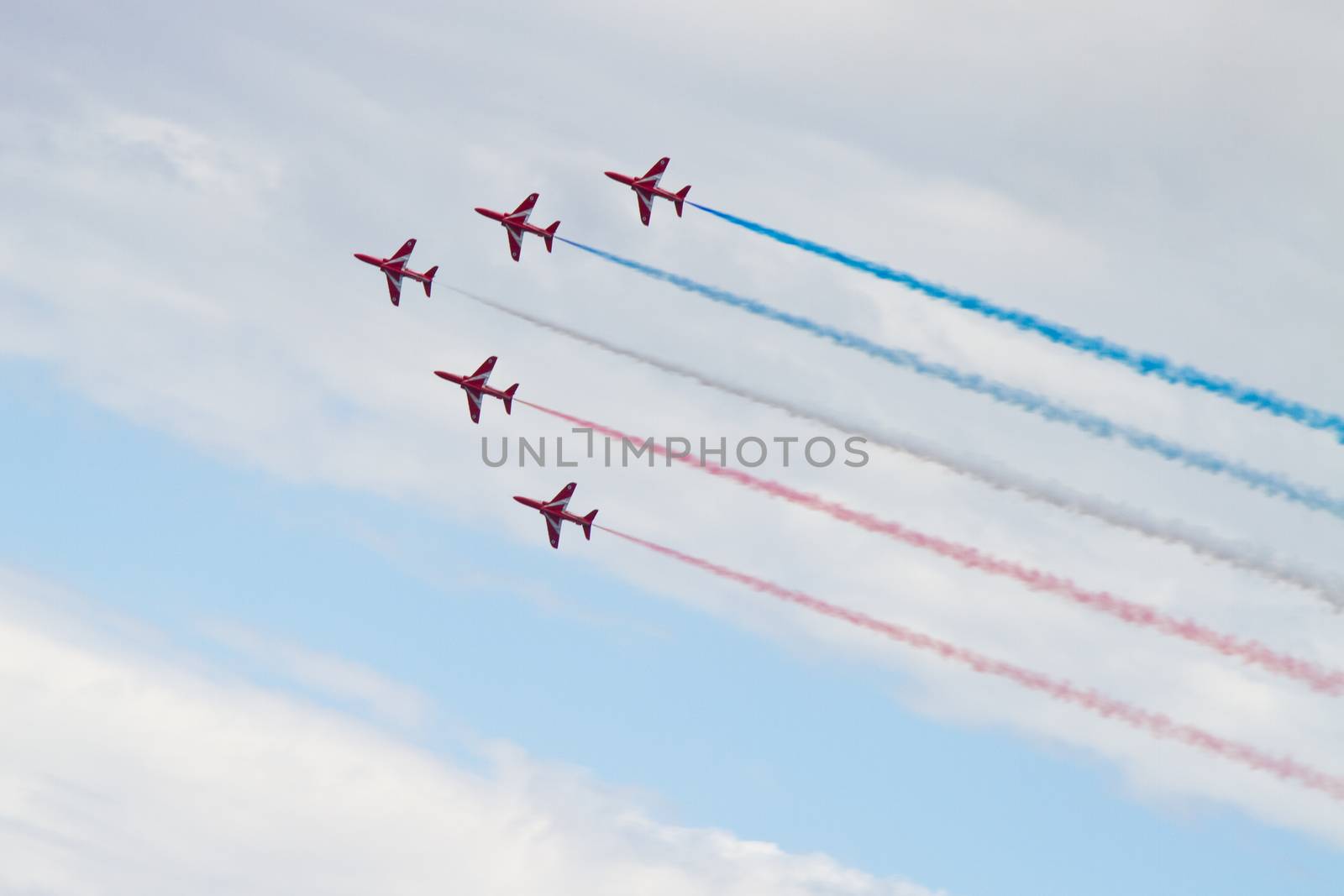 An RAF Red Arrow Display in England